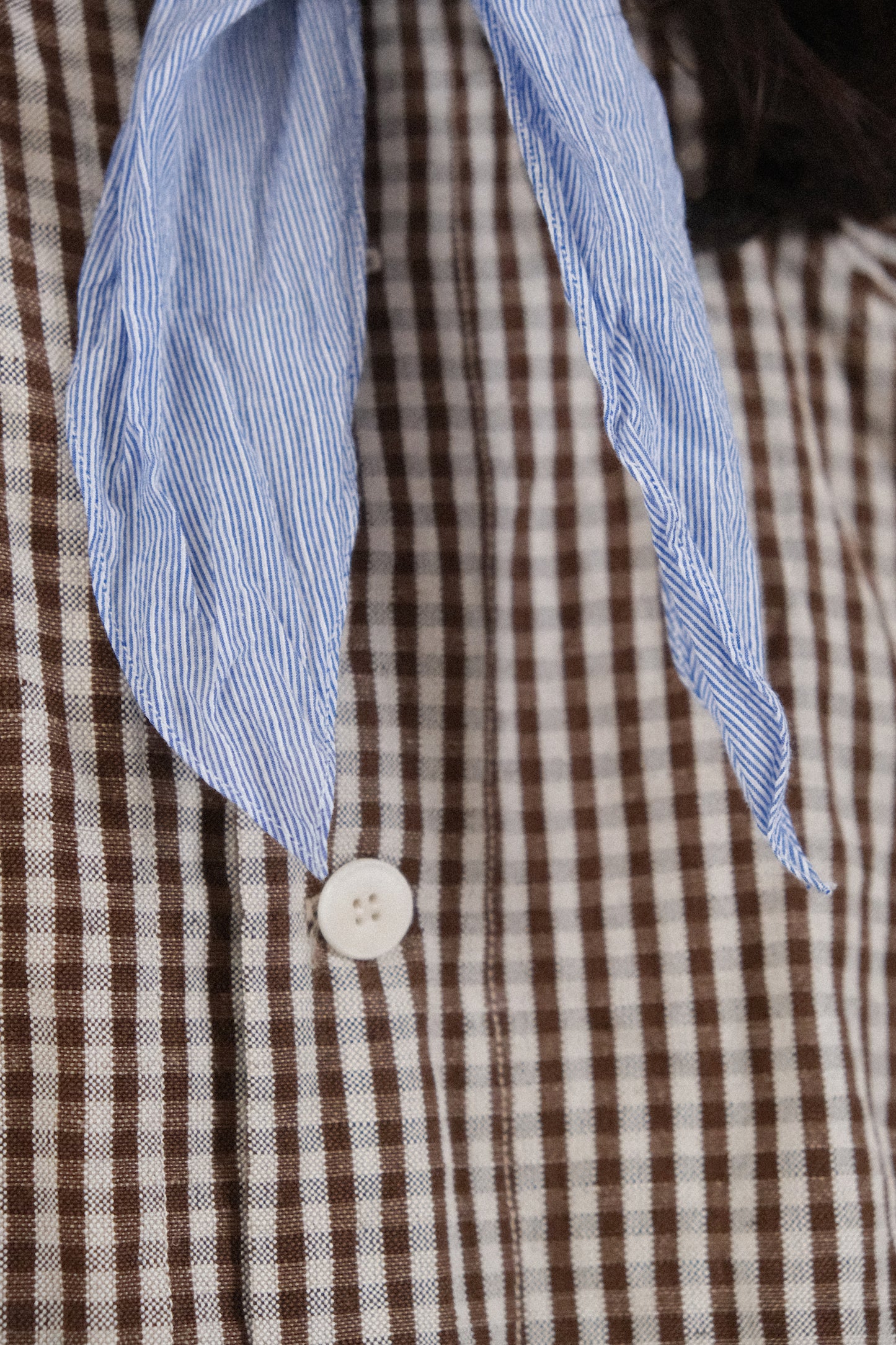 handkerchief, light blue fine cordlane