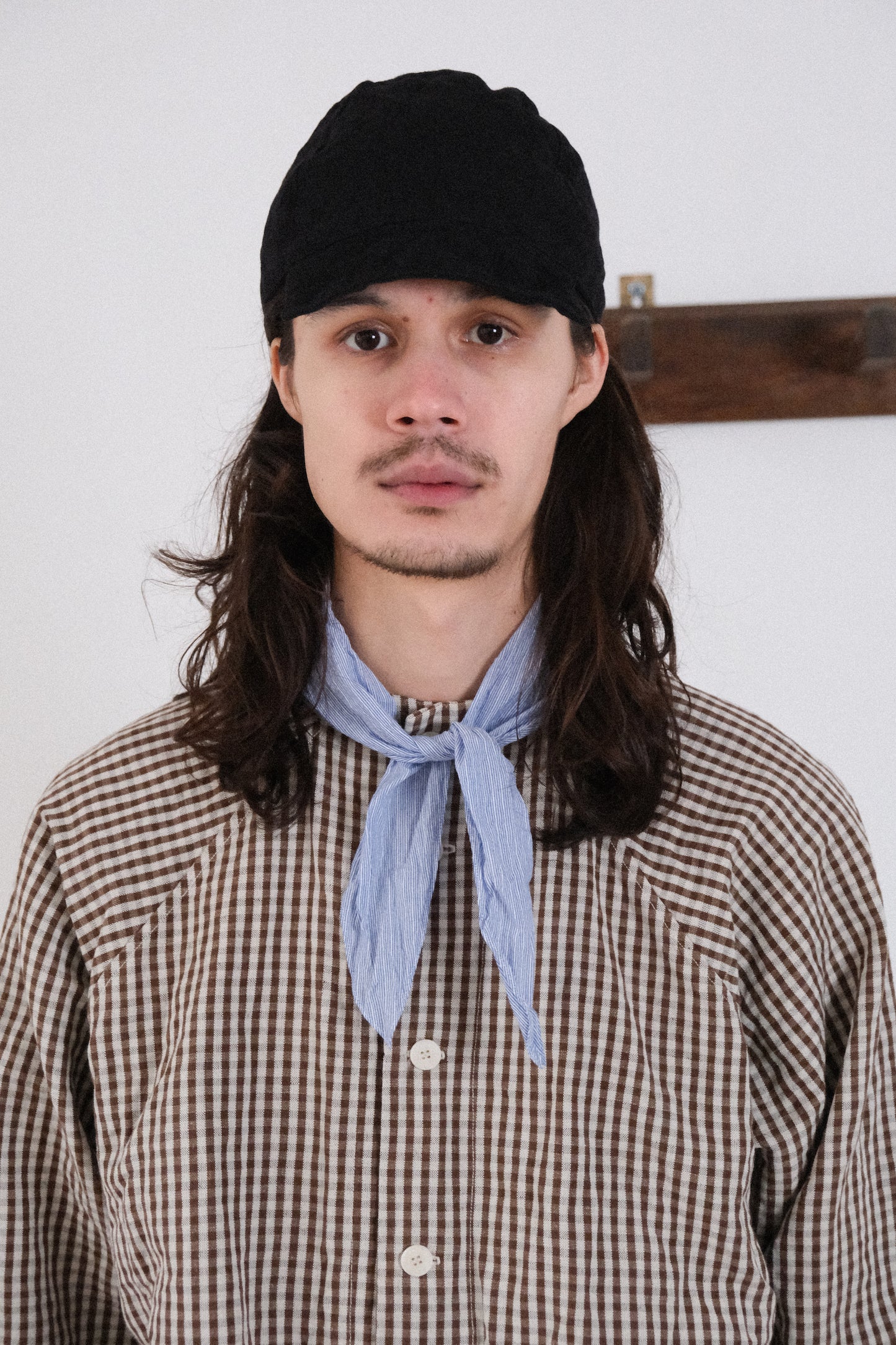 handkerchief, light blue fine cordlane