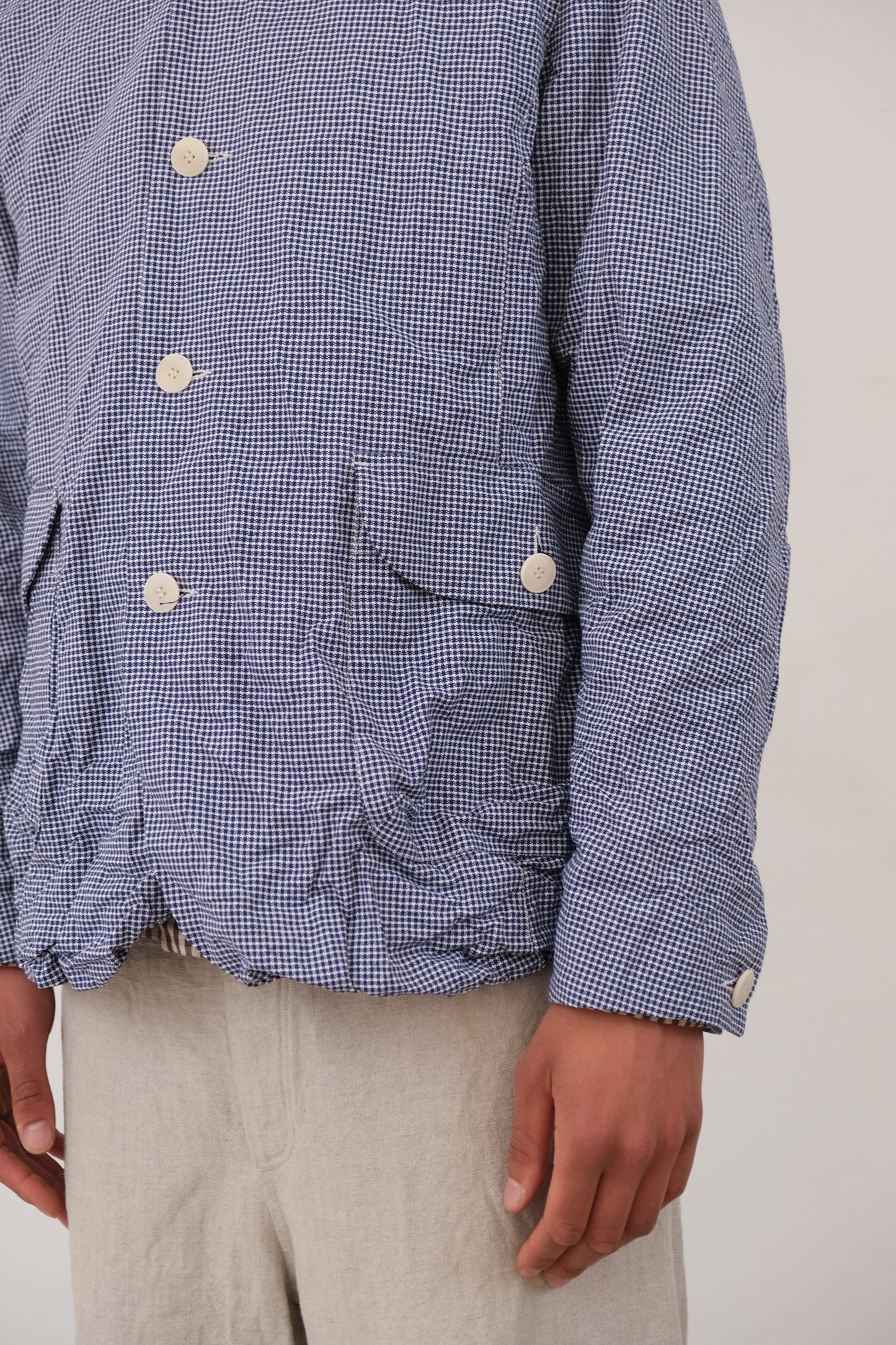 sunday best, blue white bakers pepita