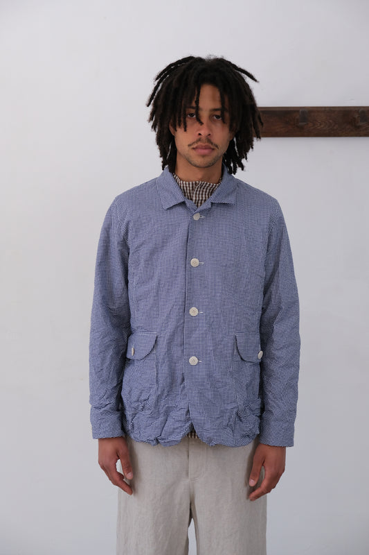 sunday best, blue white bakers pepita