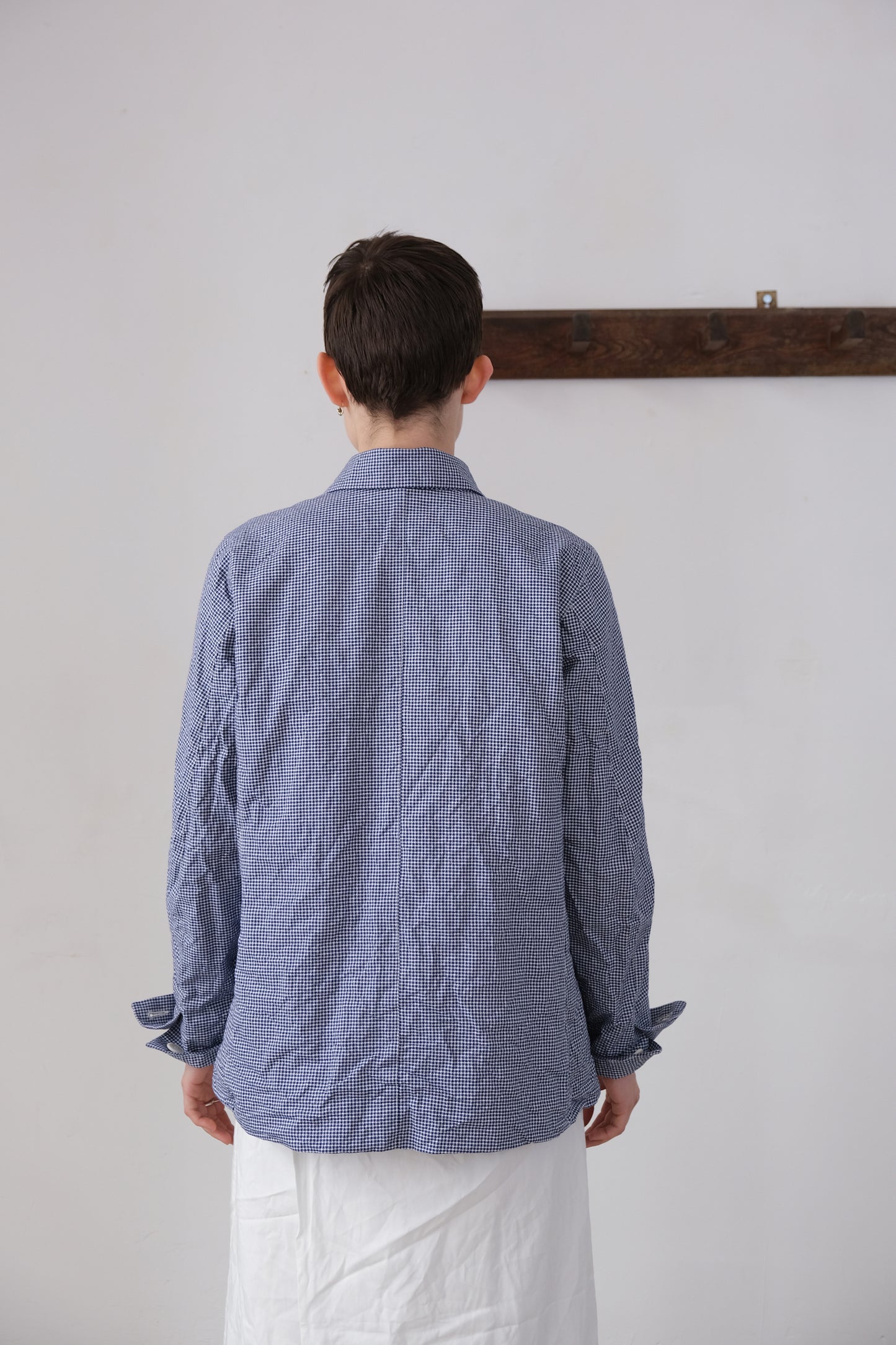 sunday best, blue white bakers pepita