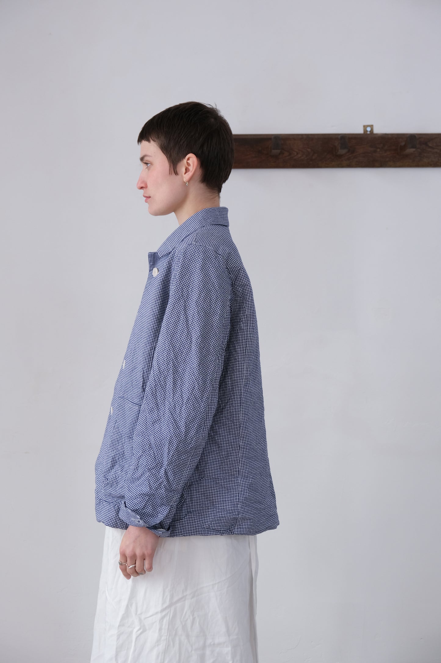 sunday best, blue white bakers pepita
