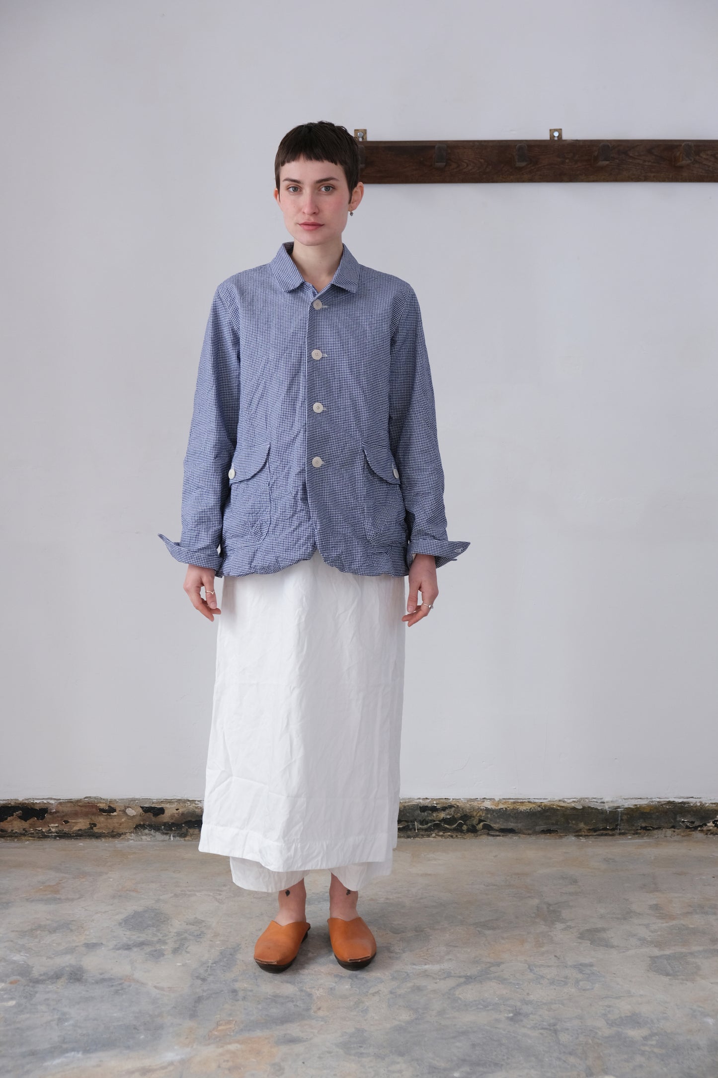 sunday best, blue white bakers pepita