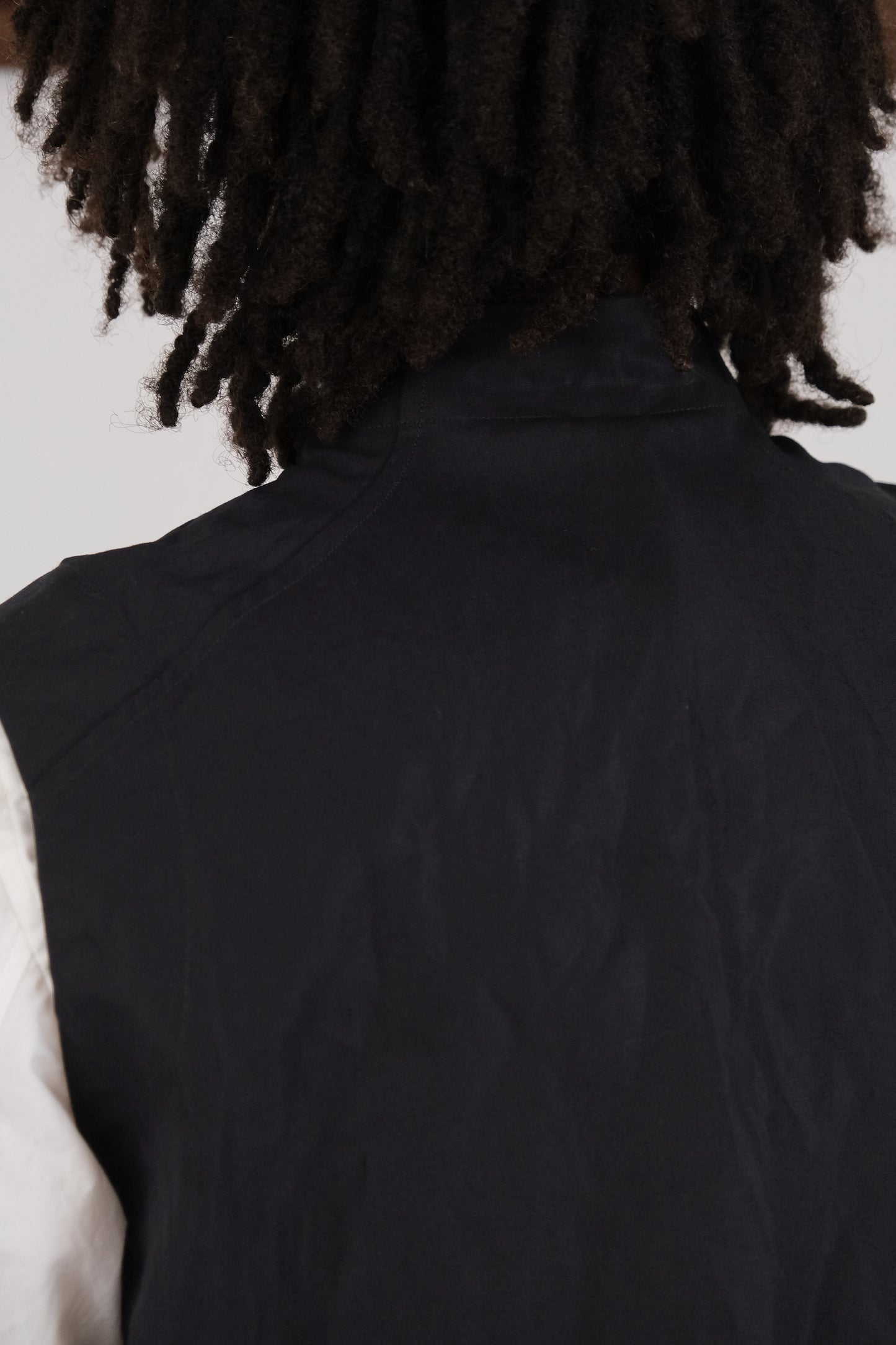 cycling vest, cold black ramie ultra-hard twist oxford