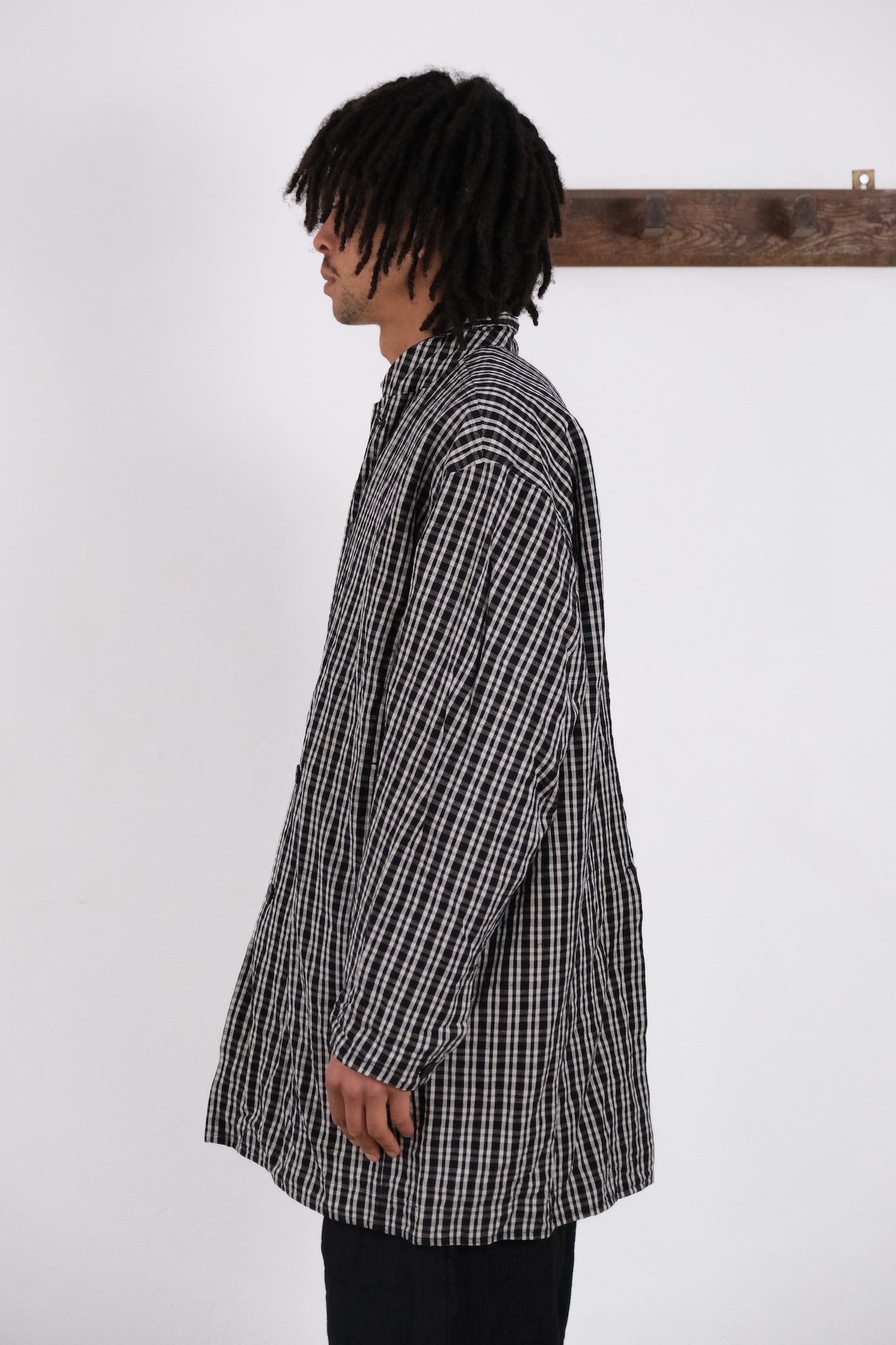 lab coat, black kelsch cloth