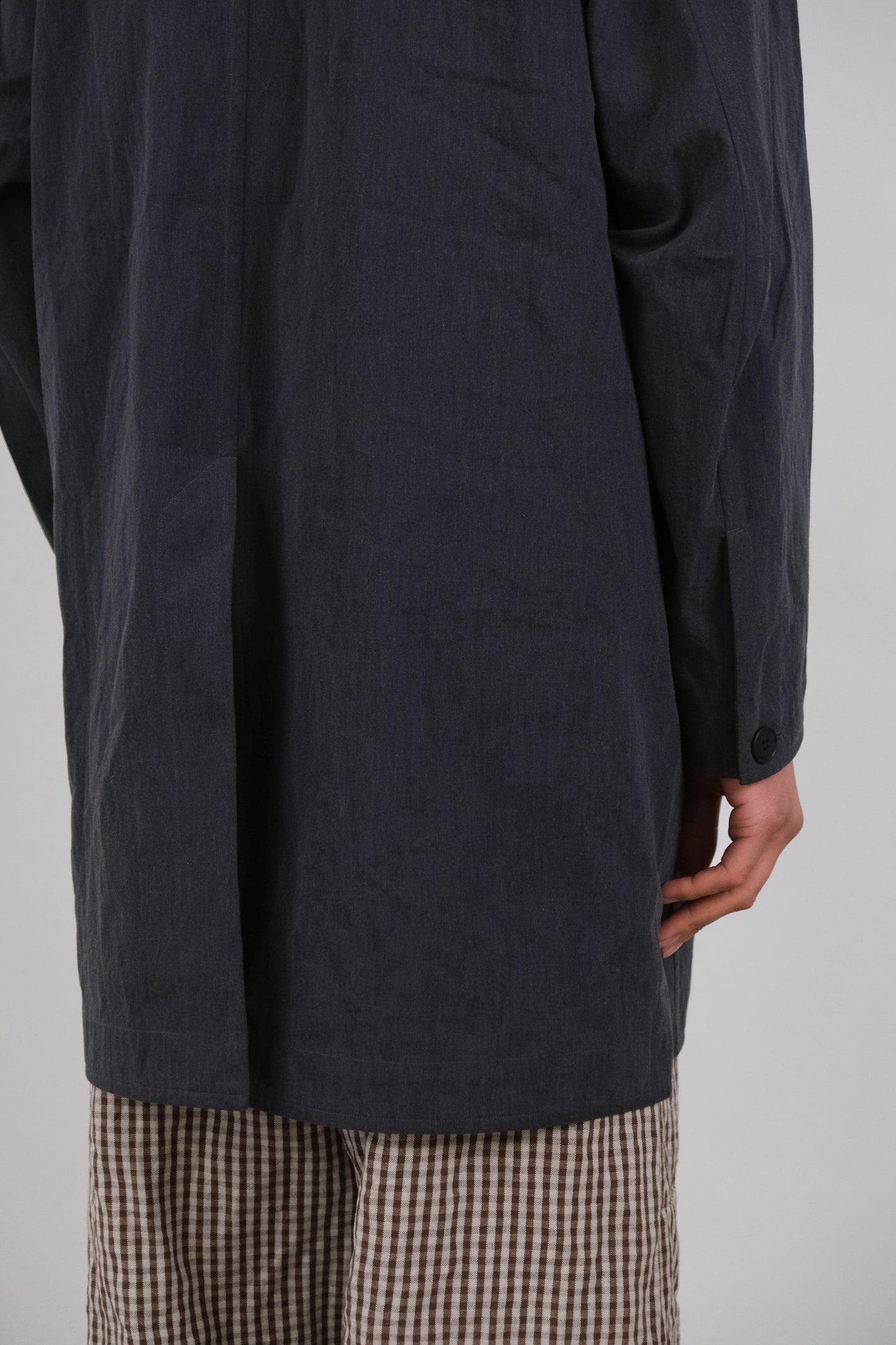 lab coat, navy-grey ultra-hard twist gabardine