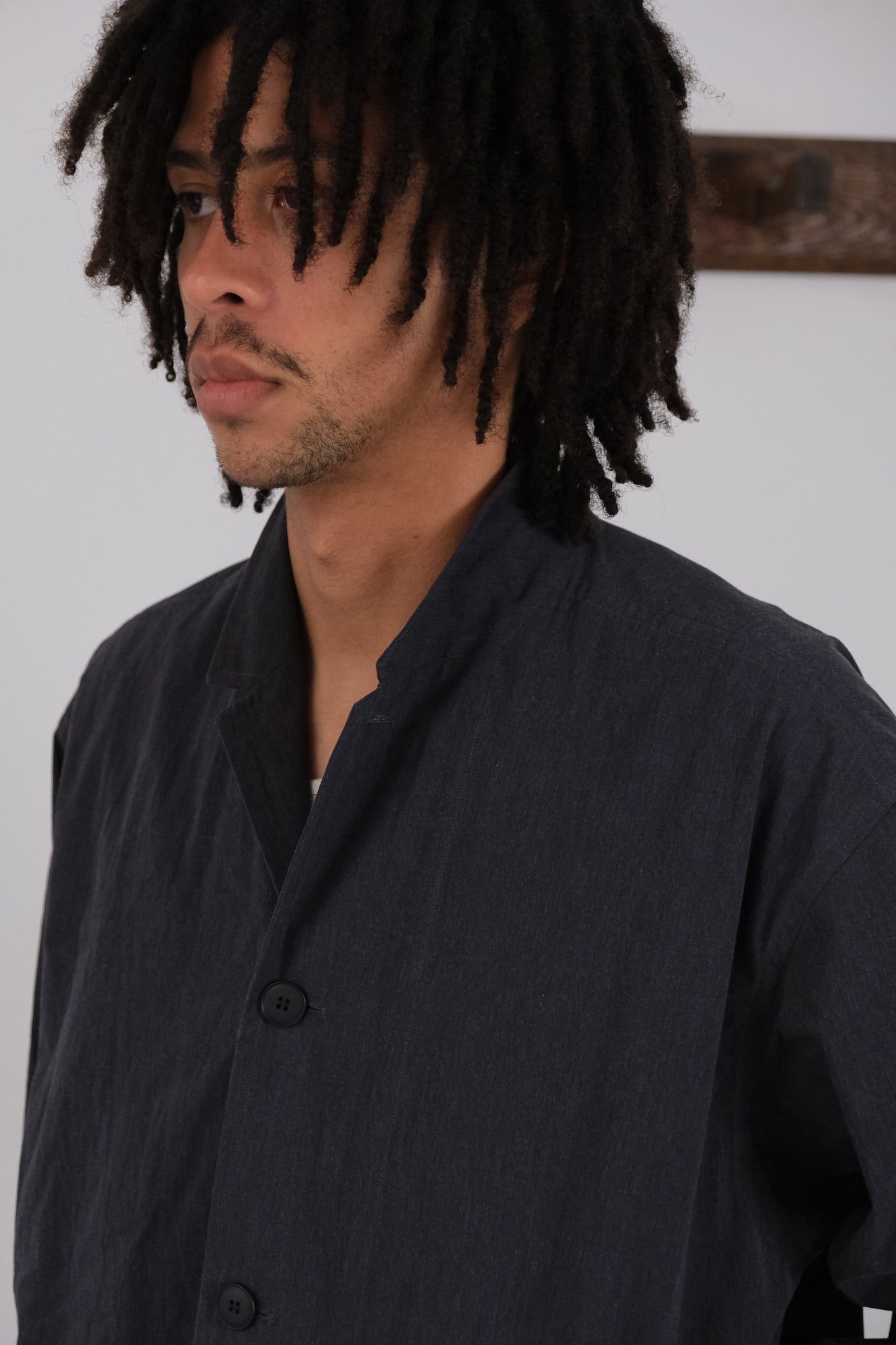 lab coat, navy-grey ultra-hard twist gabardine