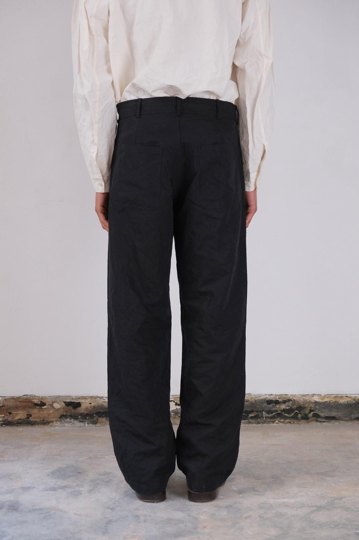 nulpointdrei trousers, black ultra-hard twist oxford