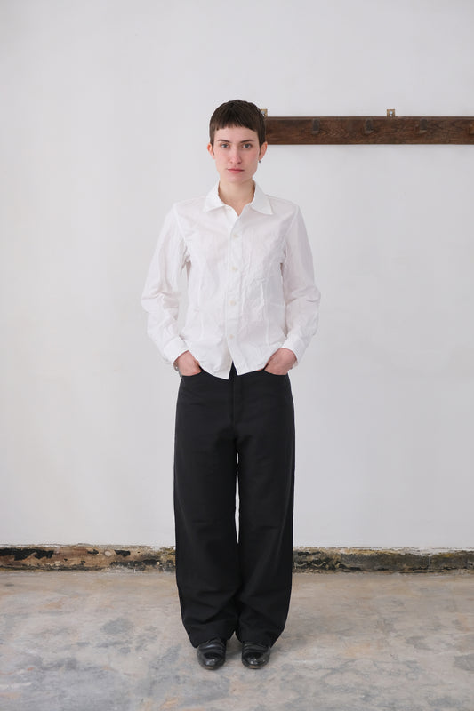 nulpointdrei trousers, black ultra-hard twist oxford