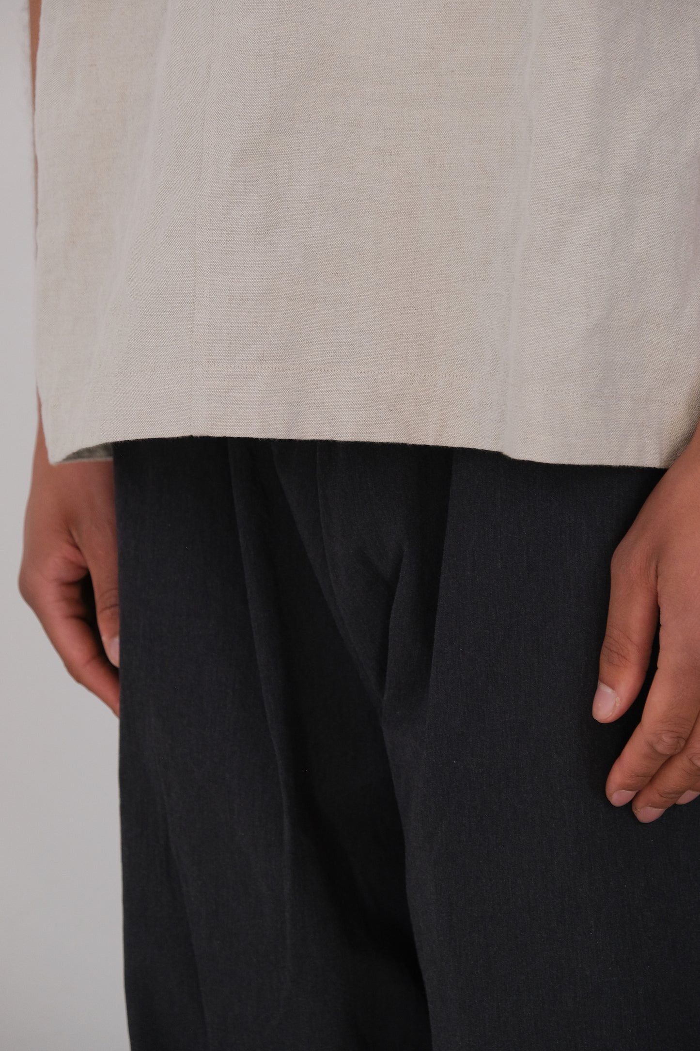 woven tee, natural farmers cloth