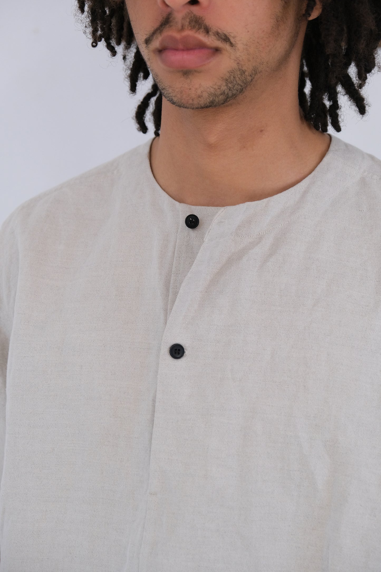 woven tee, natural farmers cloth