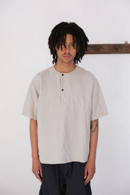 woven tee, natural farmers cloth