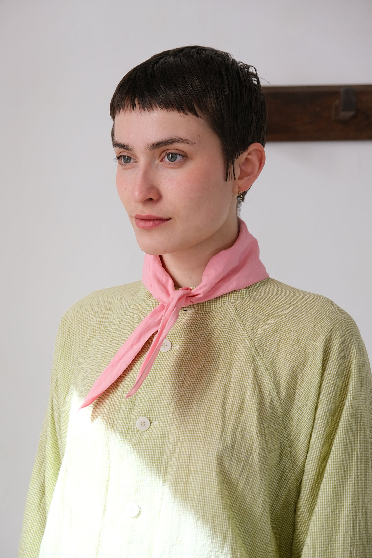handkerchief, pink ramie dense typewriter