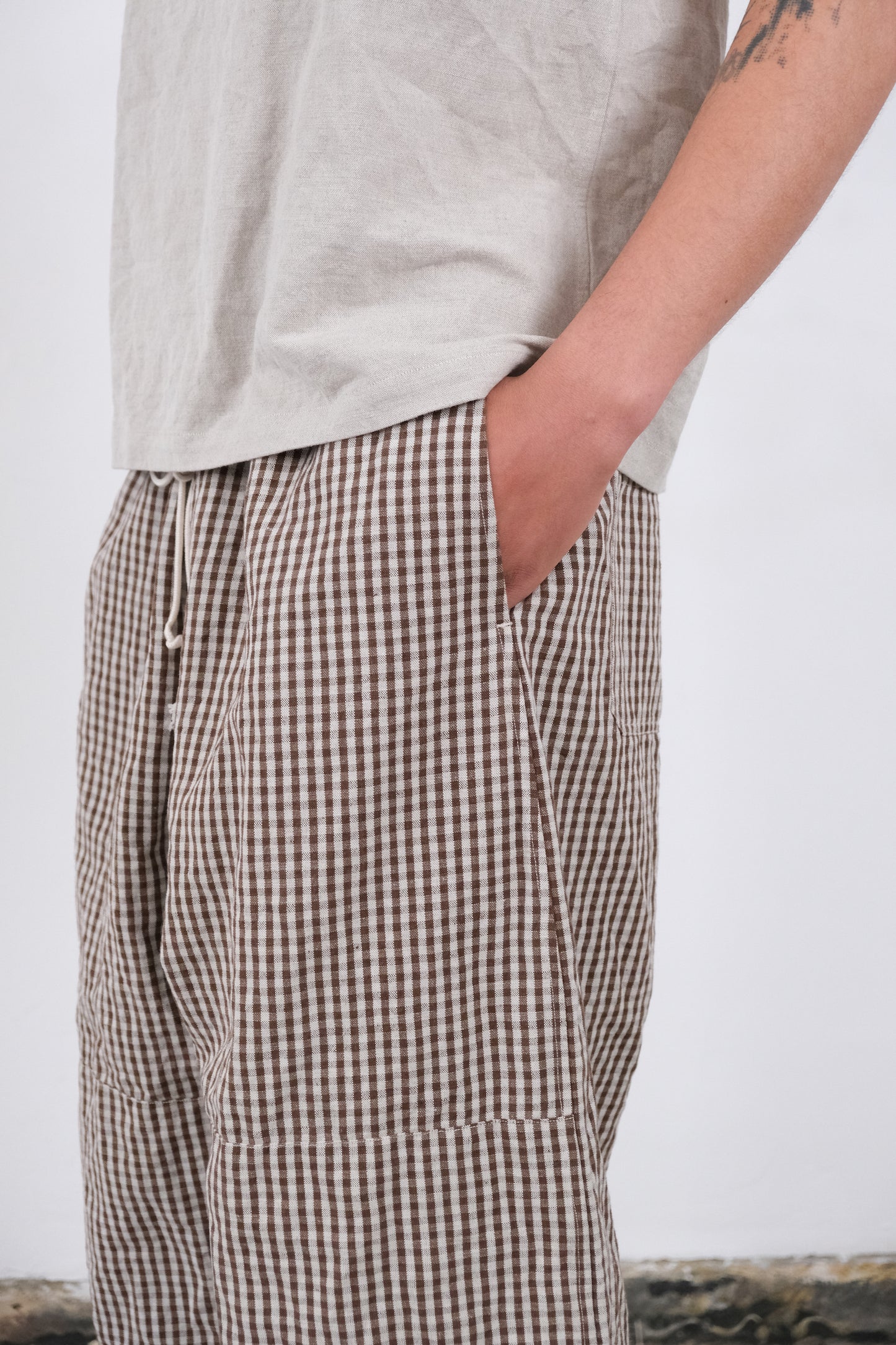 gardening trousers, brown mini kelsch