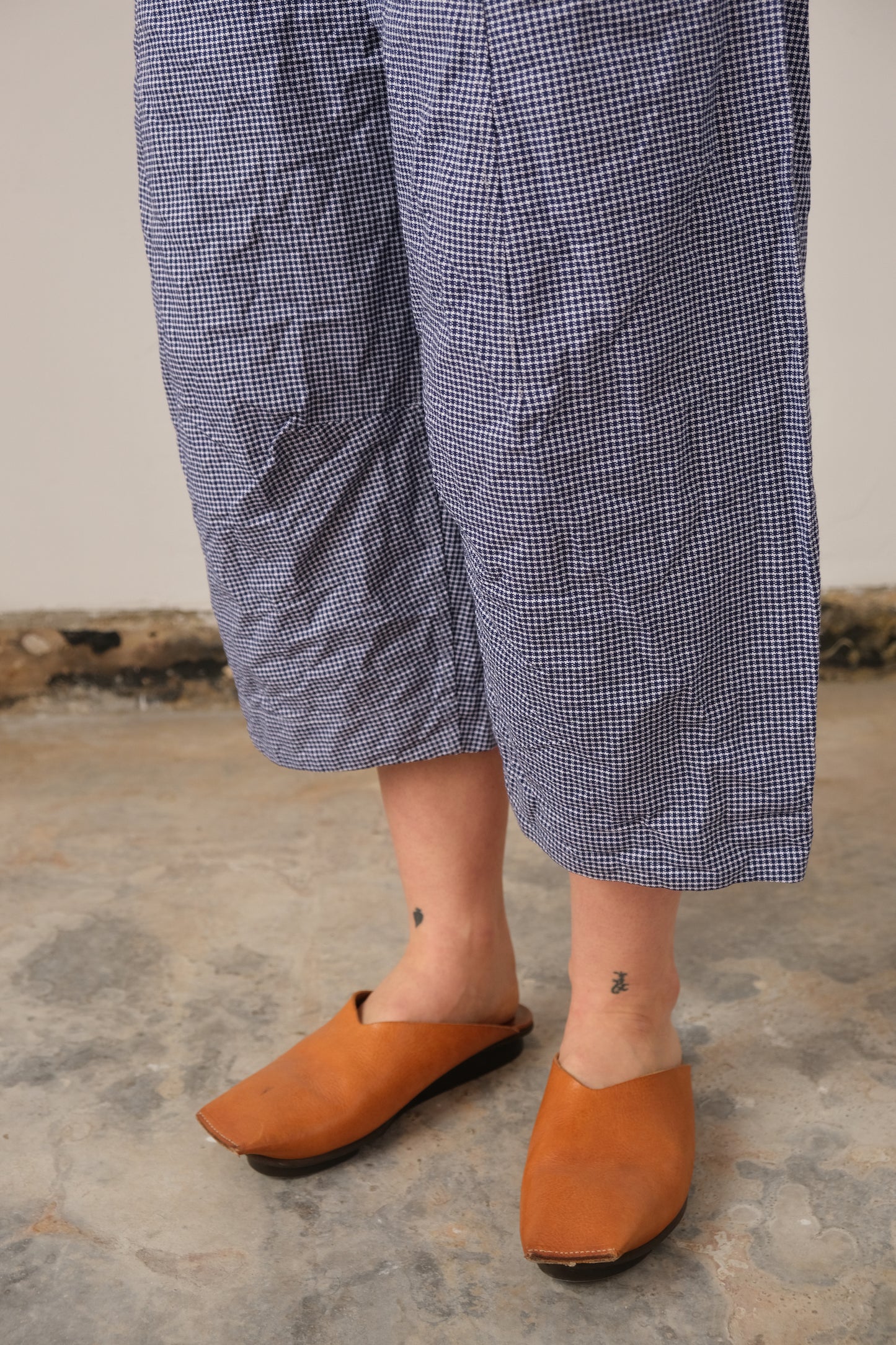 high water, blue white bakers pepita