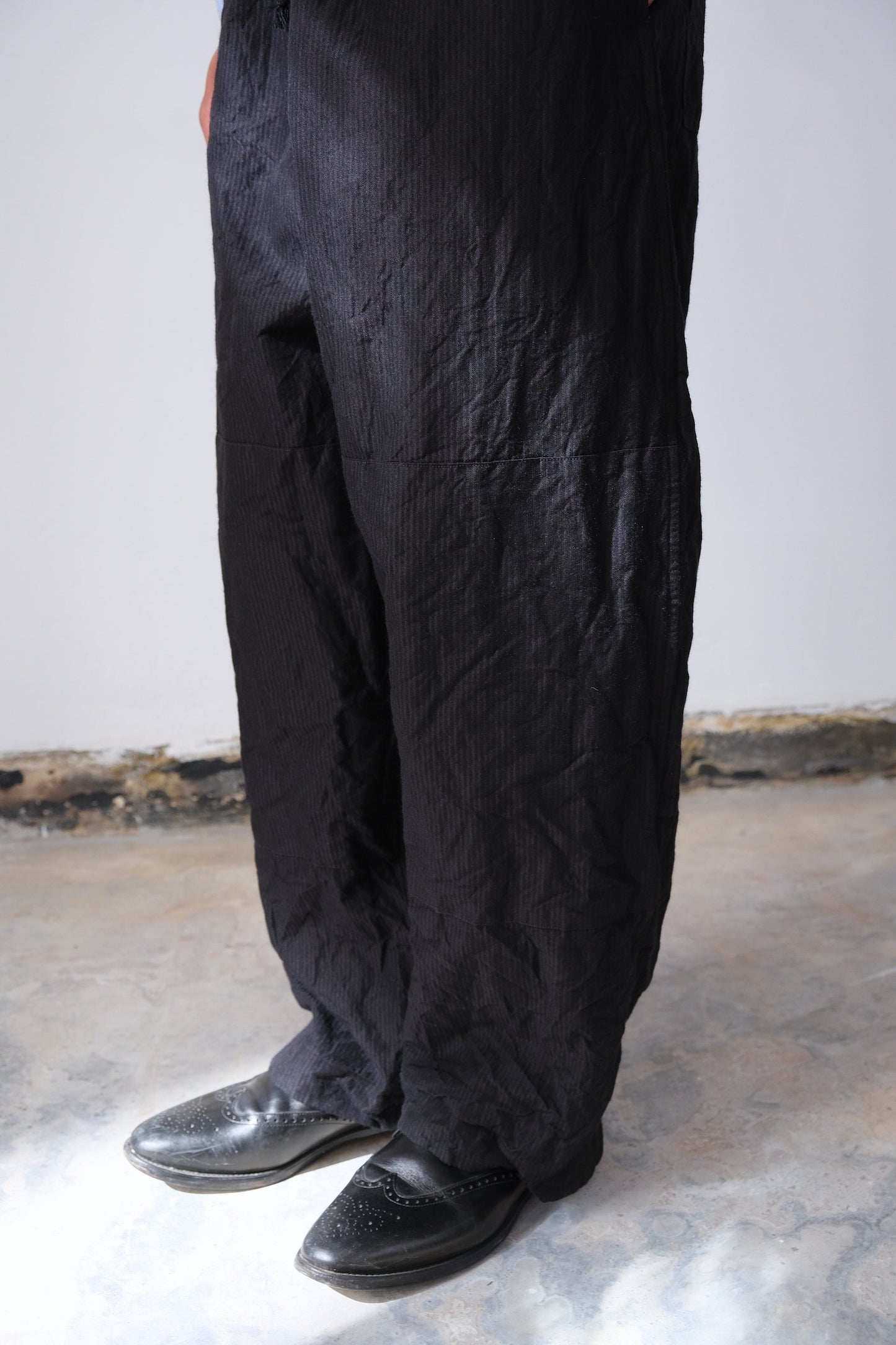 gardening trousers, midnight fine herringbone