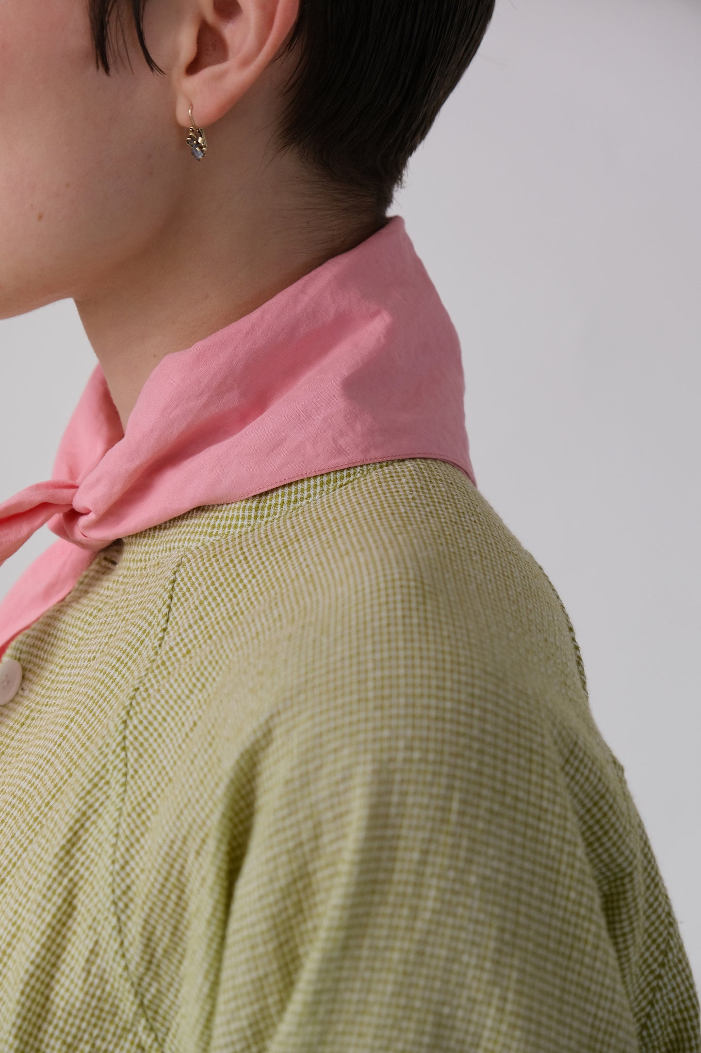 handkerchief, pink ramie dense typewriter
