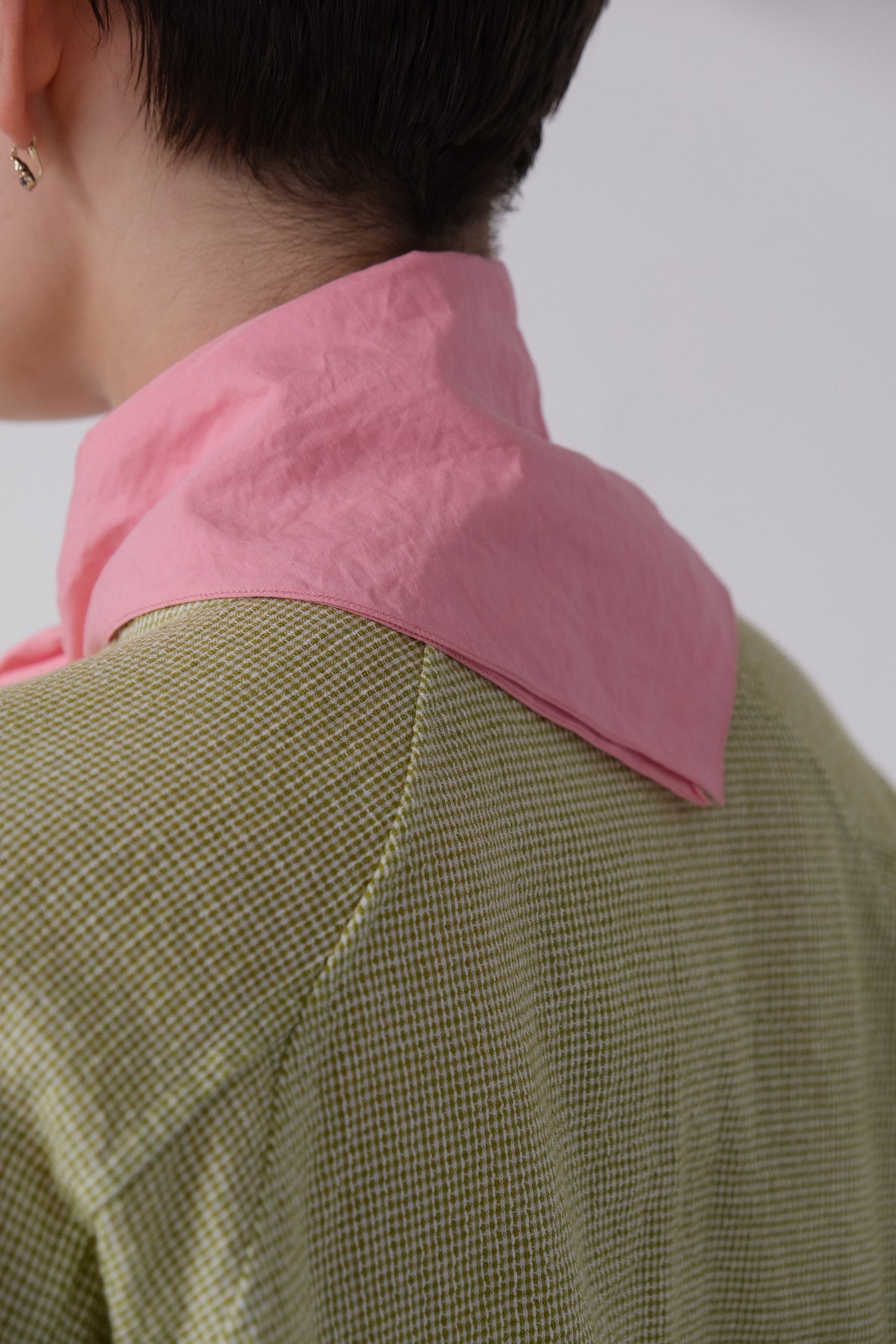 handkerchief, pink ramie dense typewriter