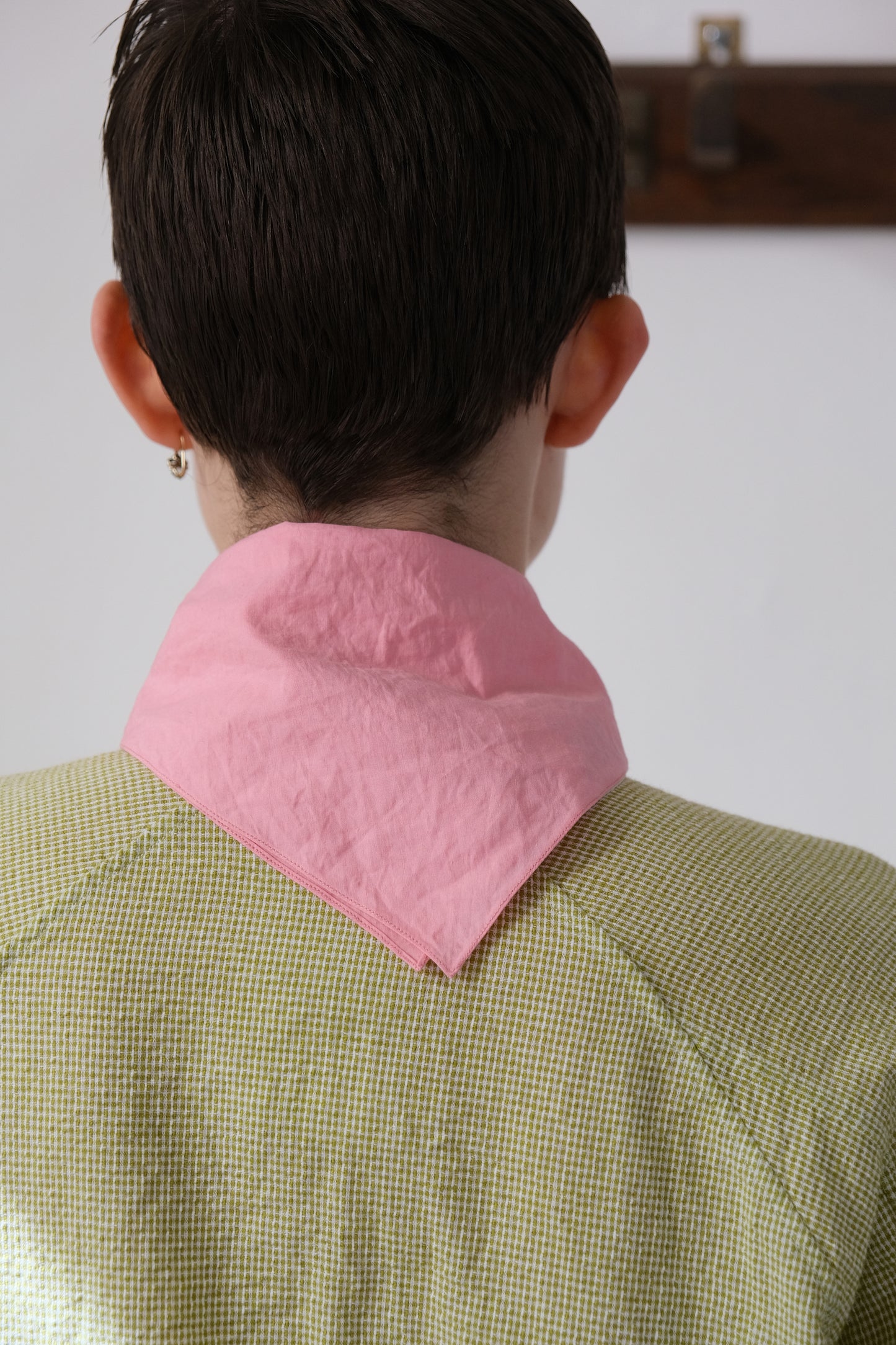 handkerchief, pink ramie dense typewriter