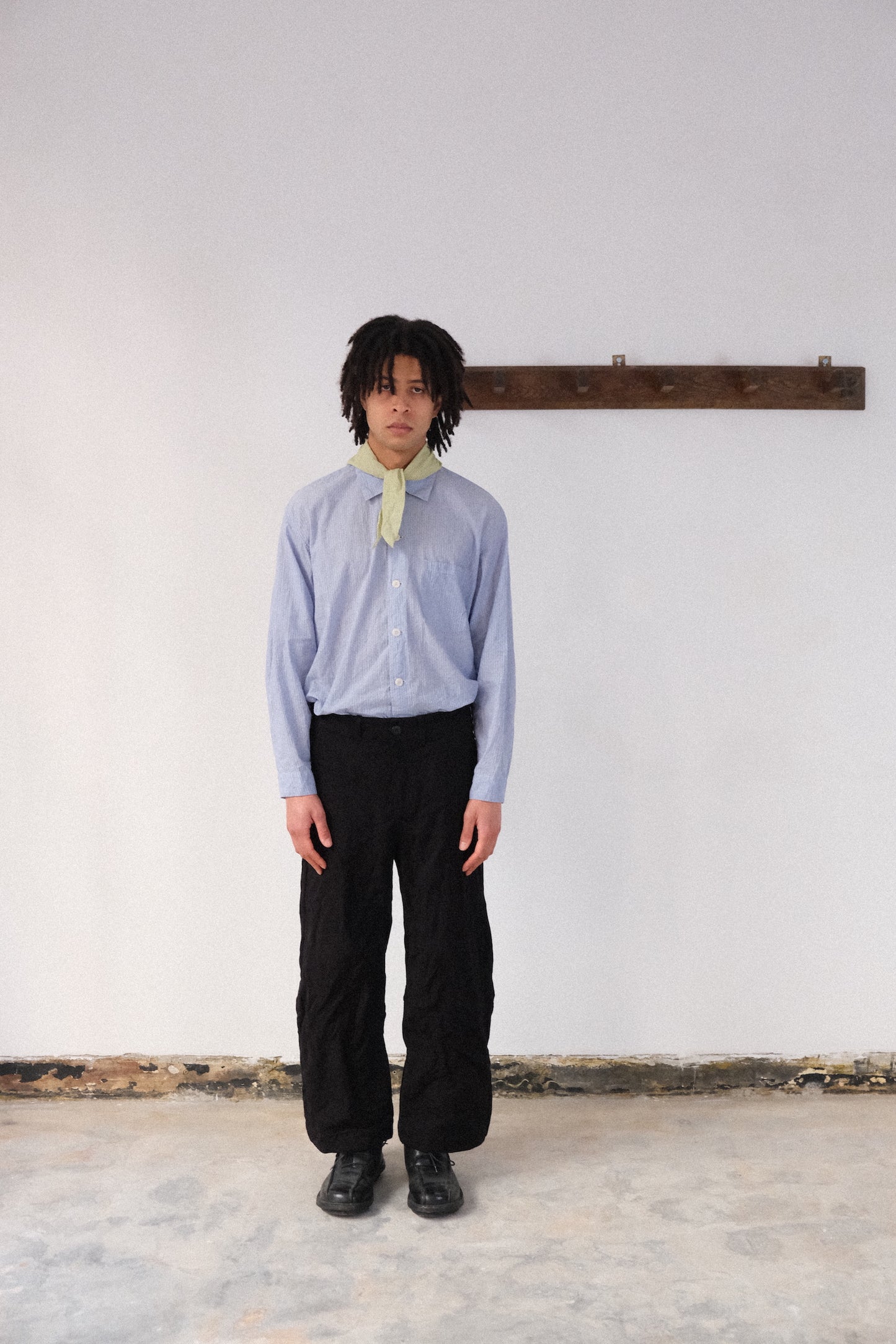 inmo pants, black satin turc