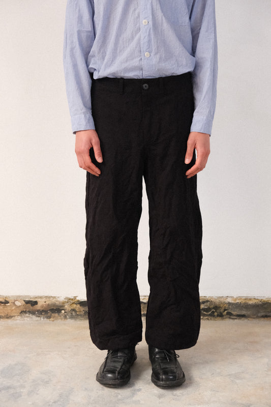 inmo pants, black satin turc