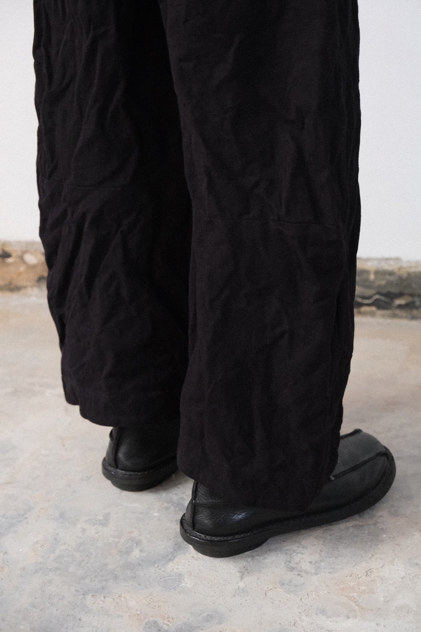 inmo pants, black satin turc