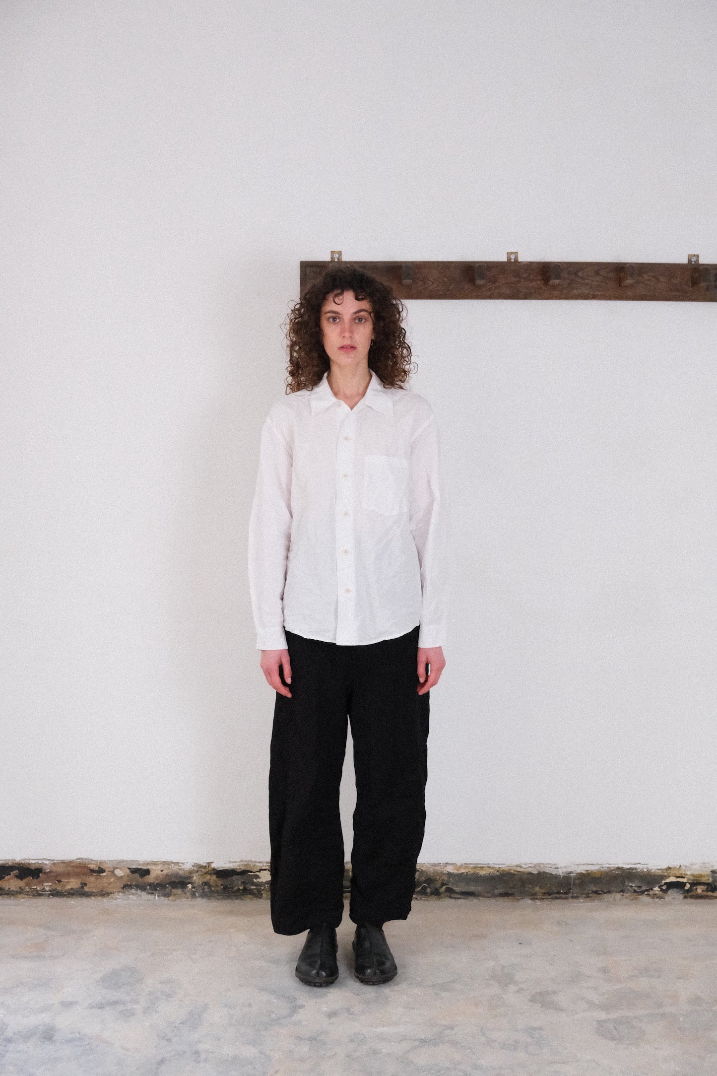 inmo pants, black satin turc