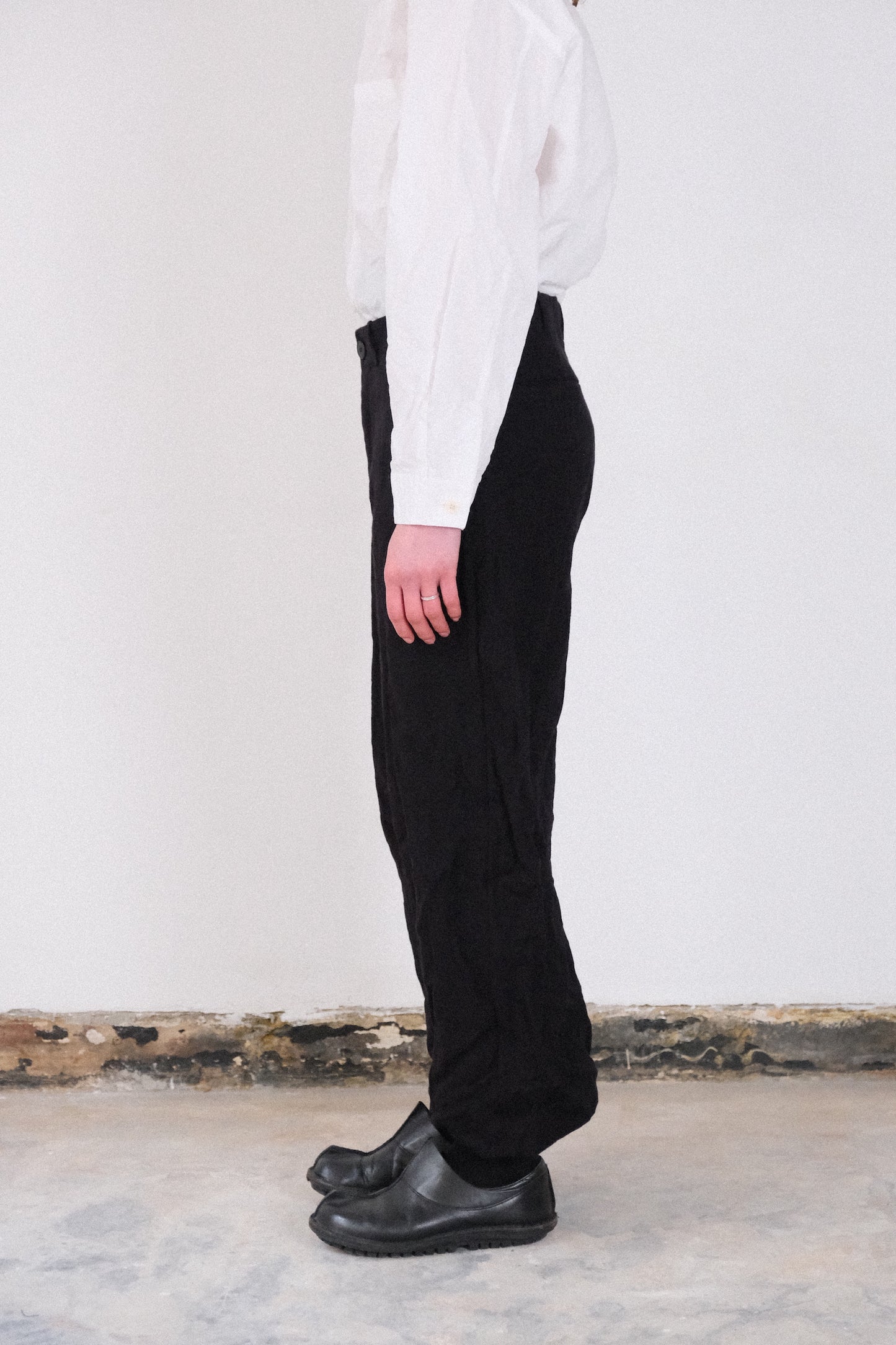 inmo pants, black satin turc