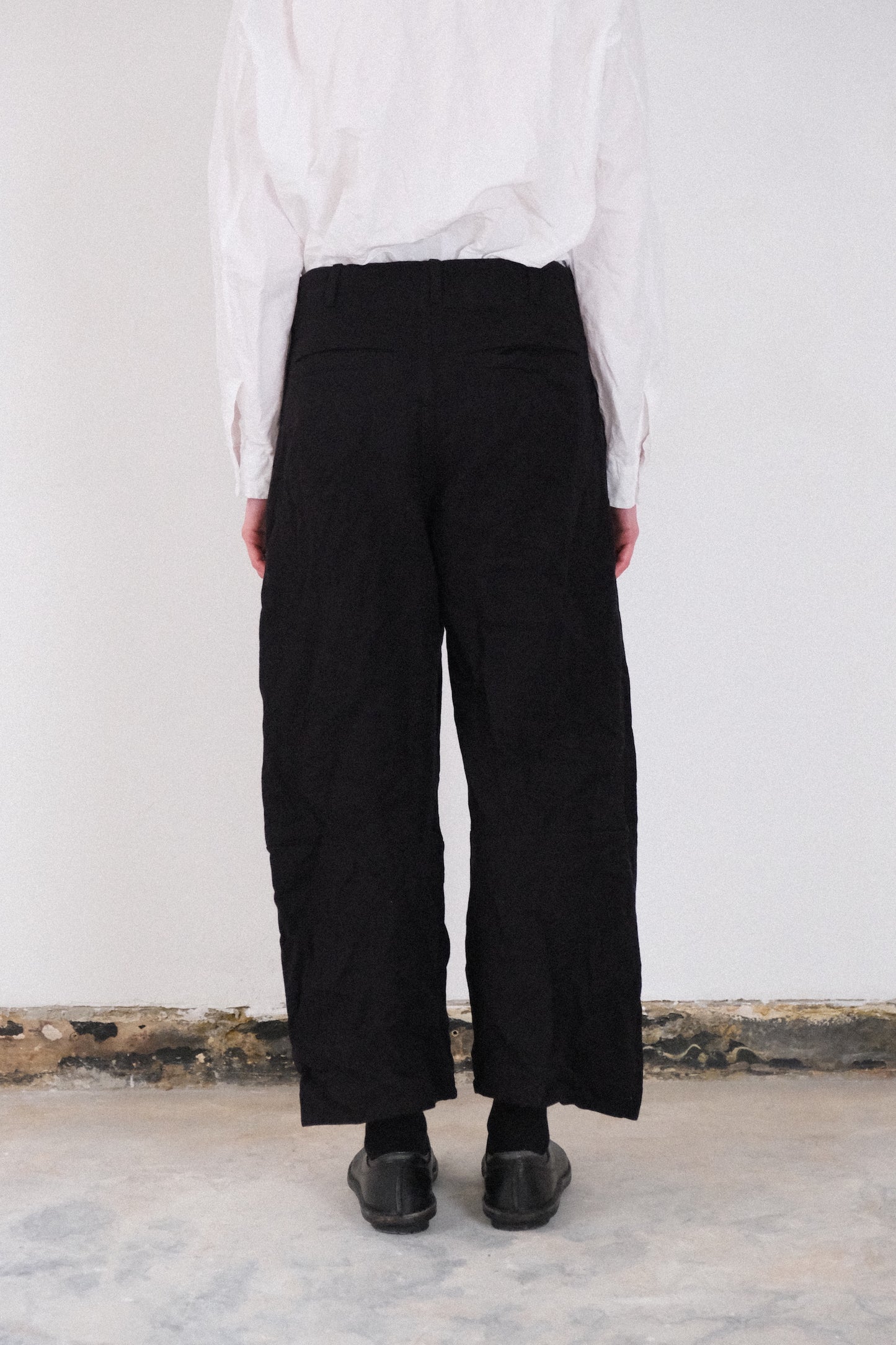 inmo pants, black satin turc