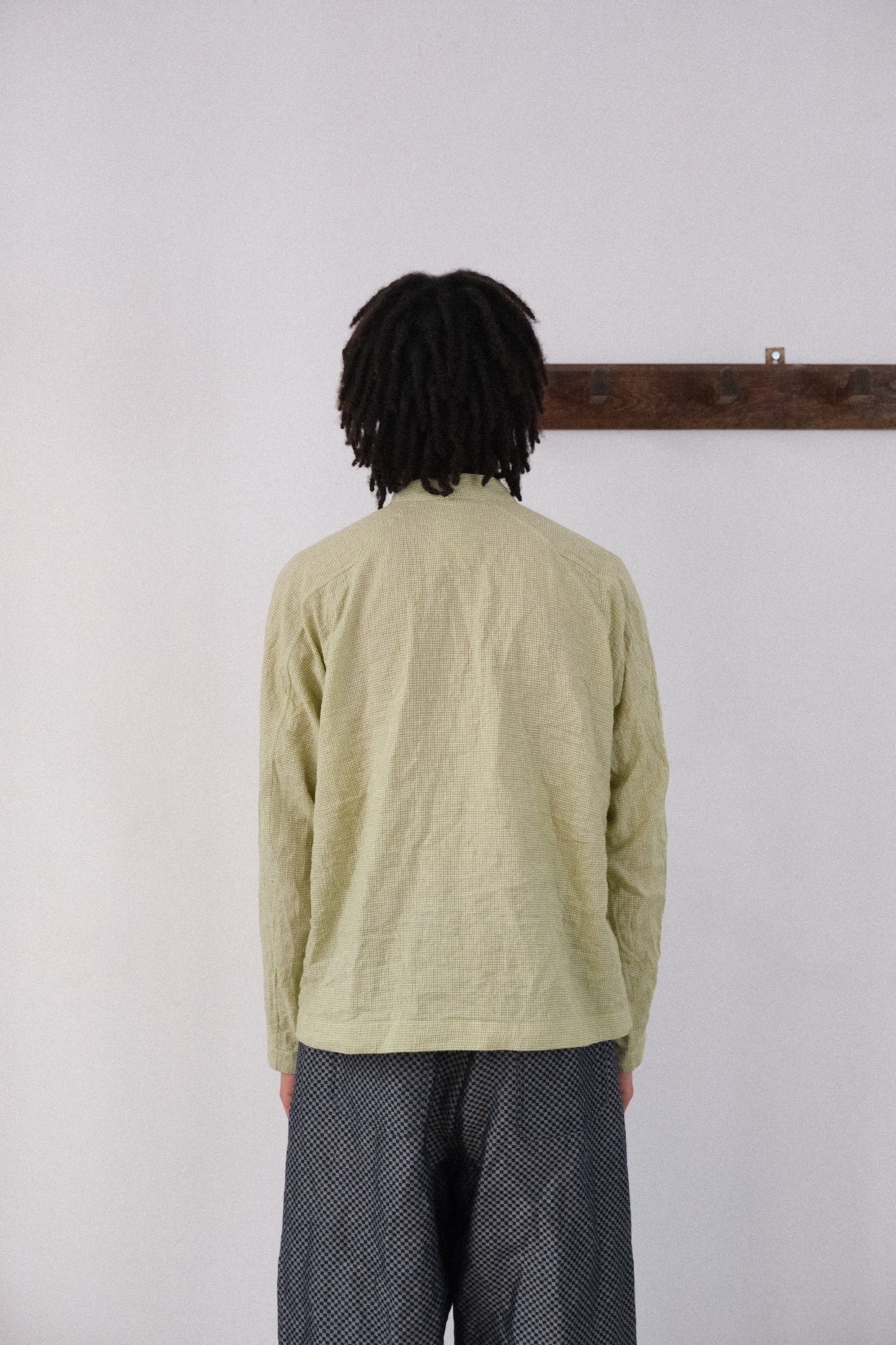 atelier shirt, green garden shijira-ori