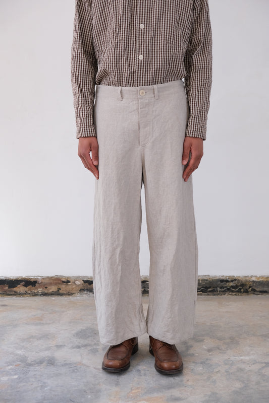 inmo pants, natural french herringbone