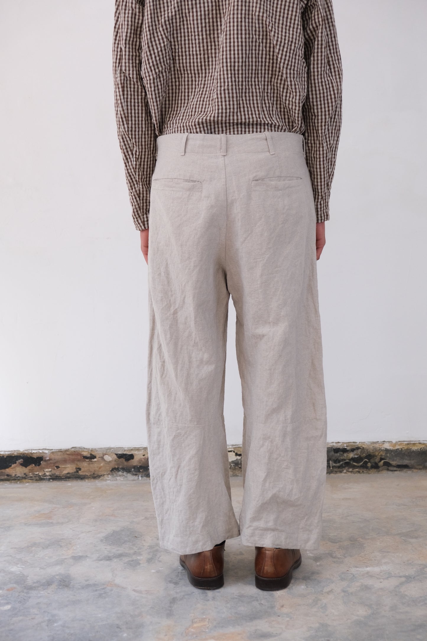 inmo pants, natural french herringbone