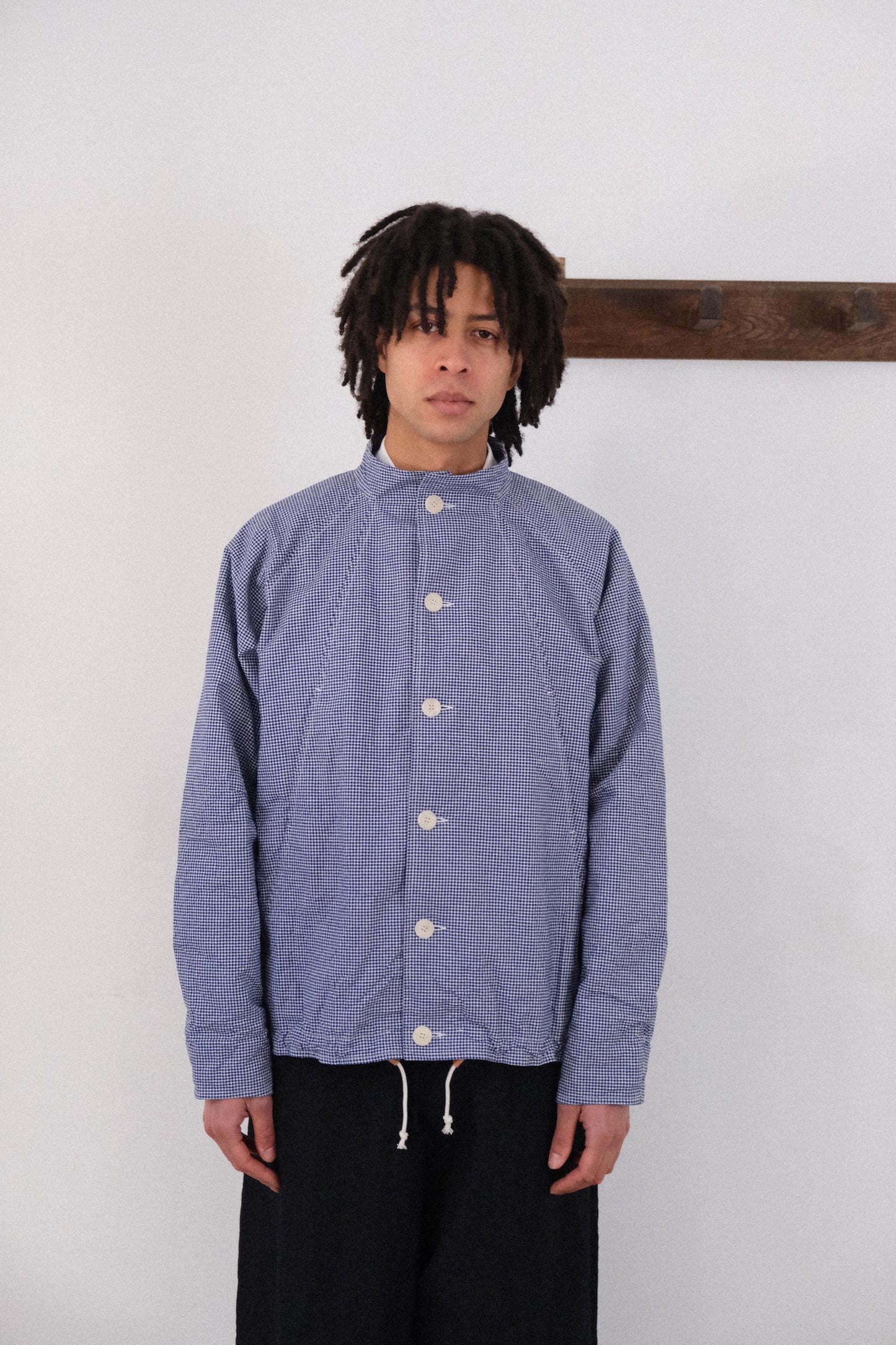 south of north, blue white bakers pepita