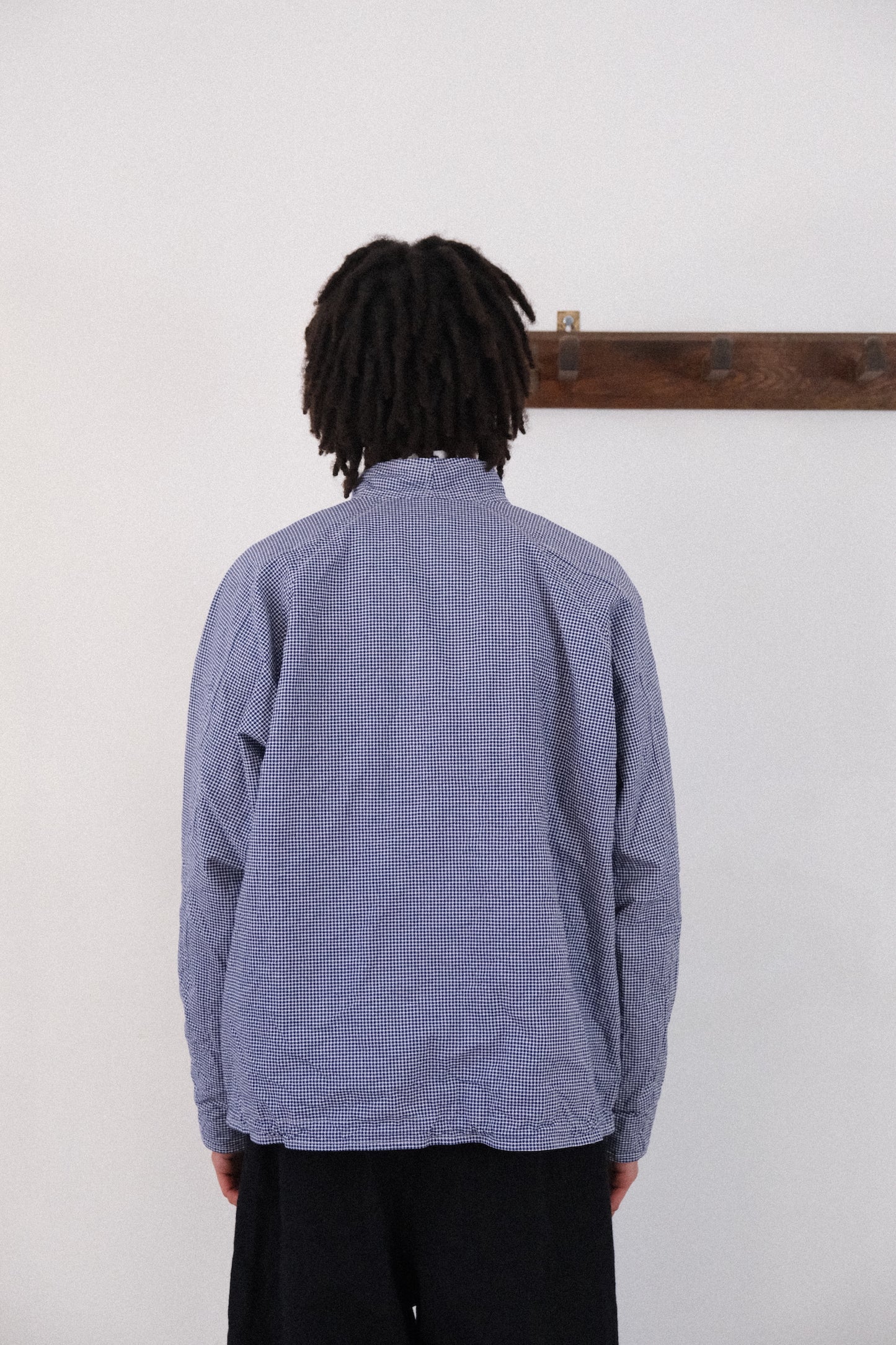 south of north, blue white bakers pepita