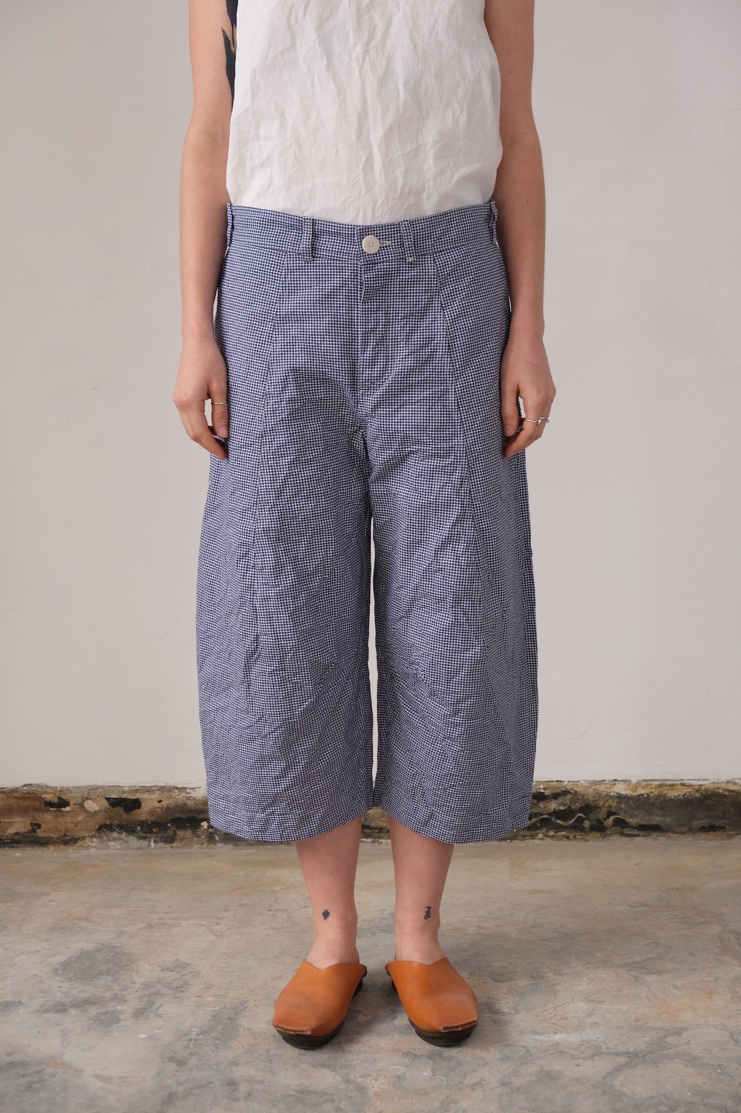 high water, blue white bakers pepita