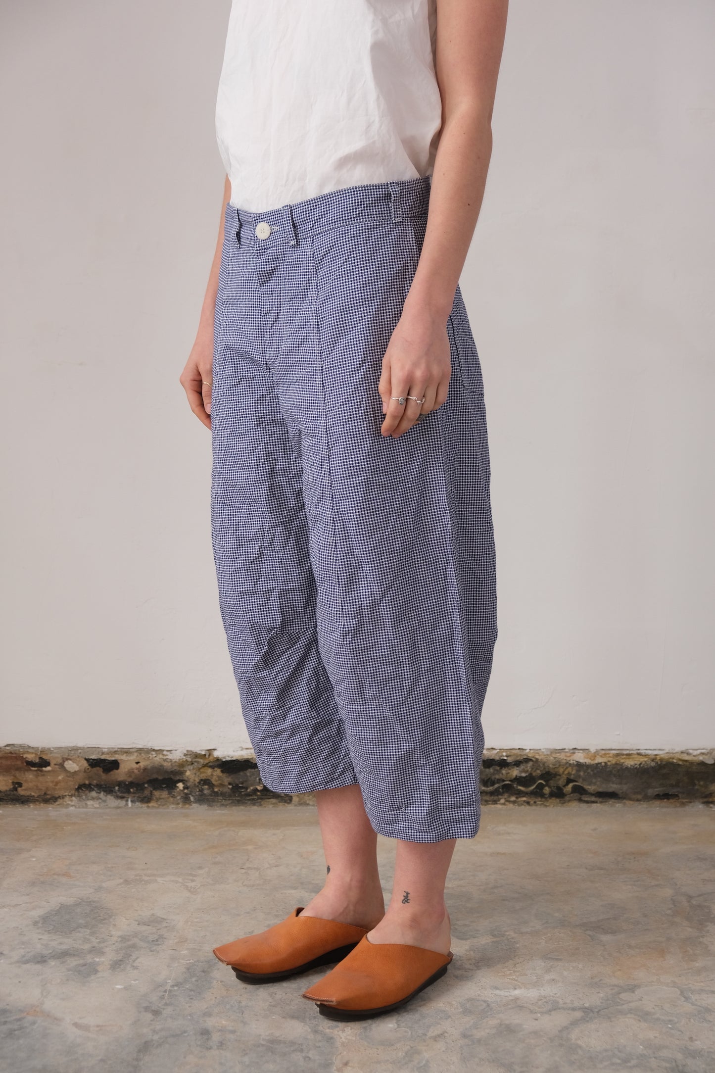 high water, blue white bakers pepita