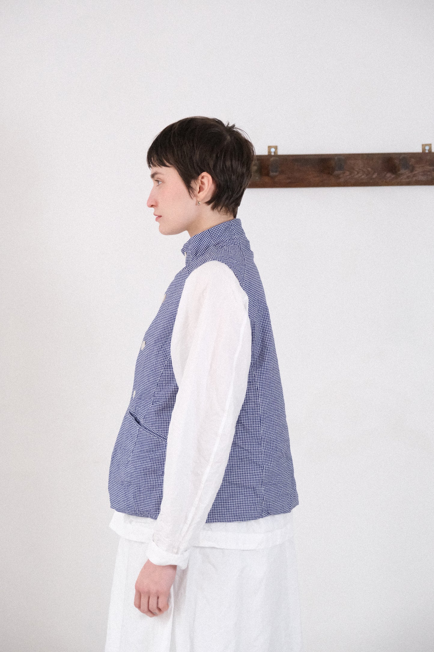 summer sonata, blue white bakers pepita