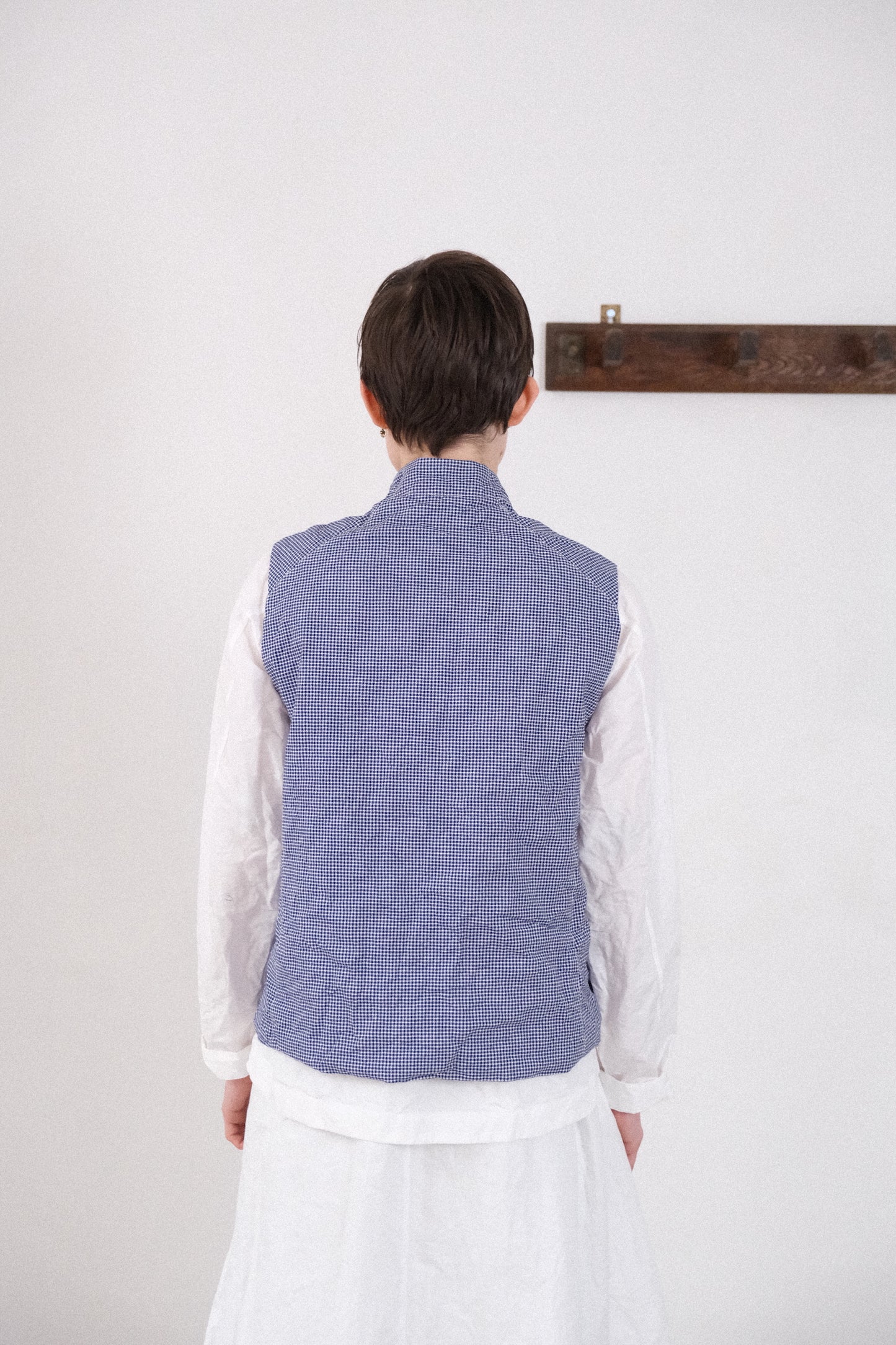 summer sonata, blue white bakers pepita