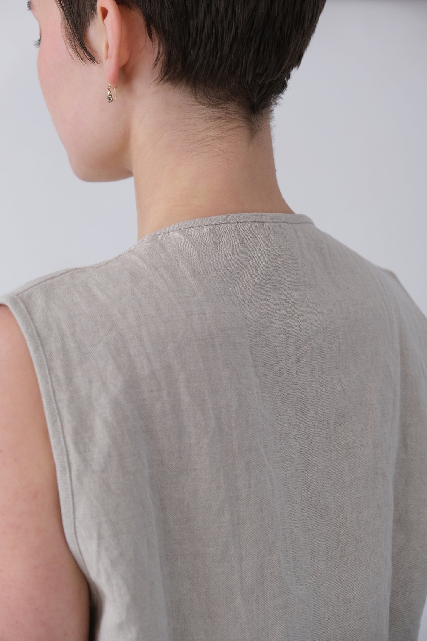 woven tank top, natural farmers cloth