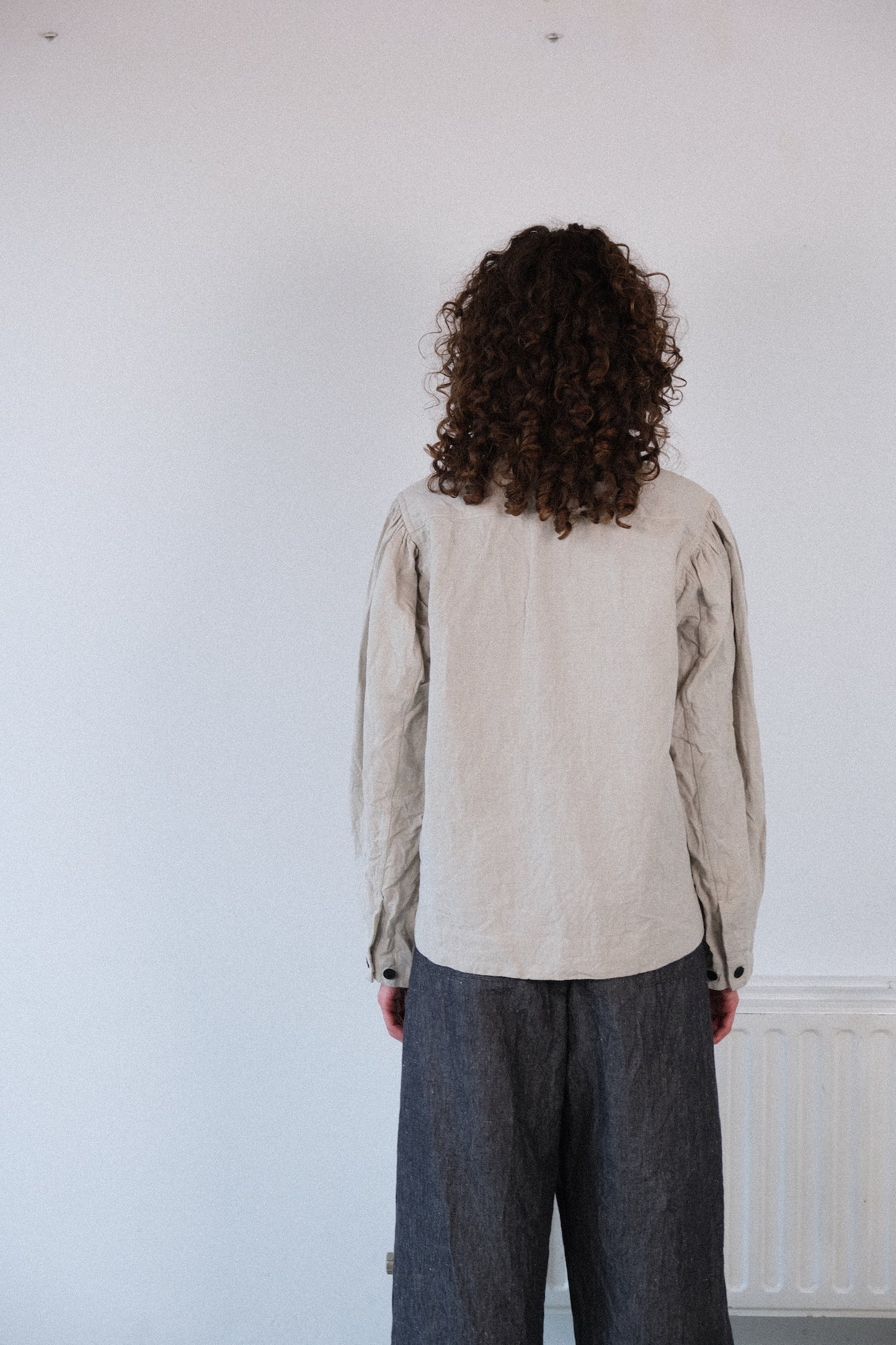 smock ceremony shirt, natural farmers cloth