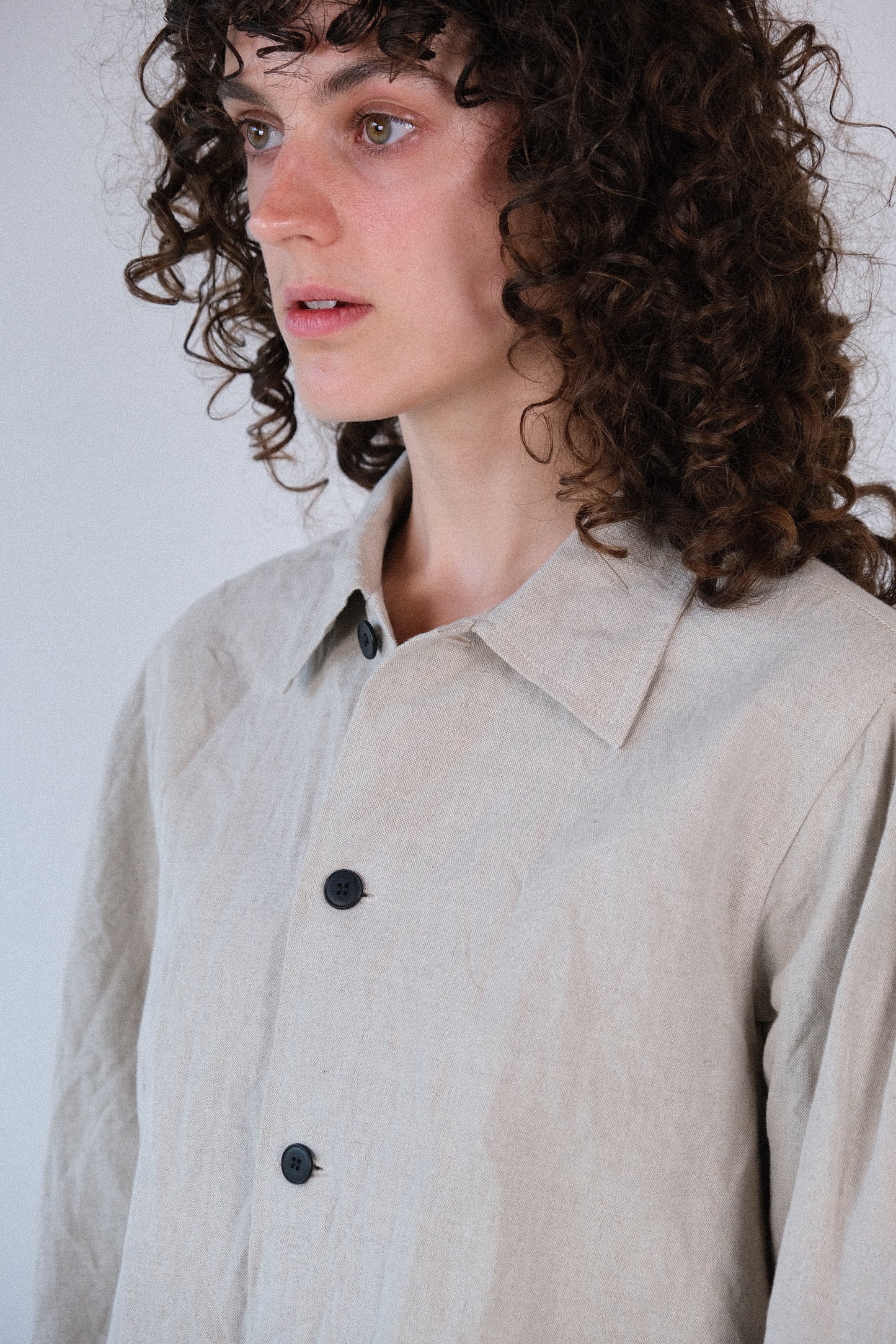 smock ceremony shirt, natural farmers cloth