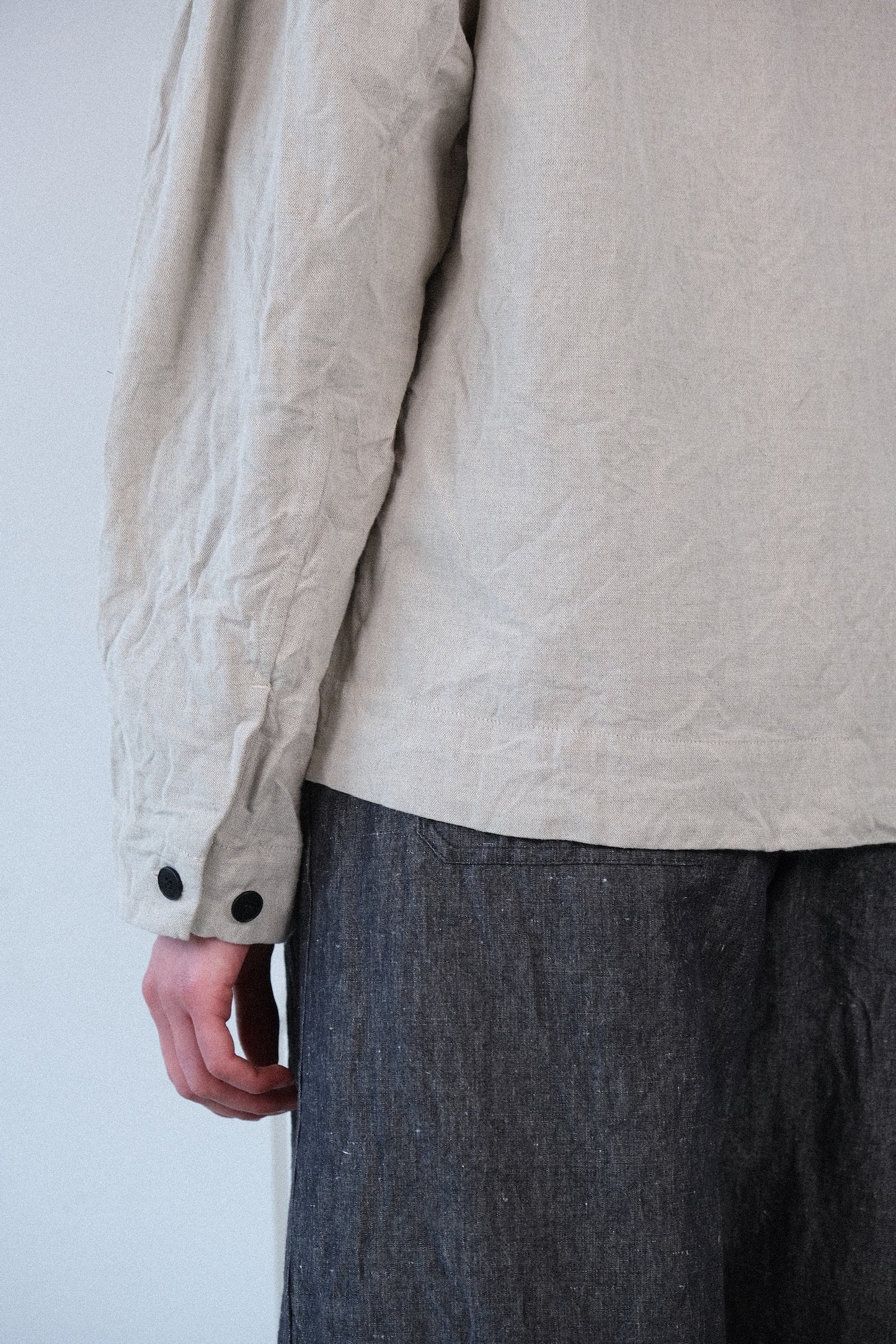 smock ceremony shirt, natural farmers cloth
