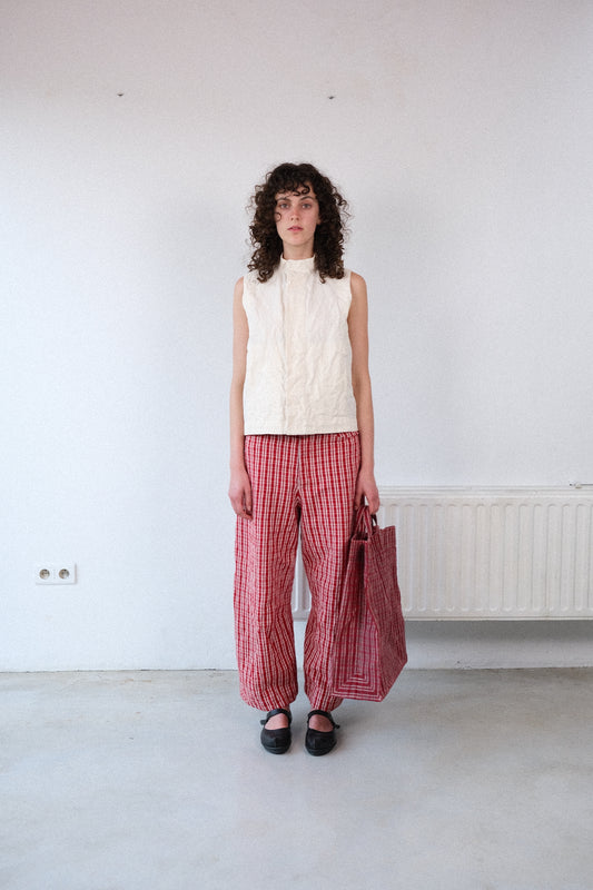 inmo trousers, red kelsch cloth