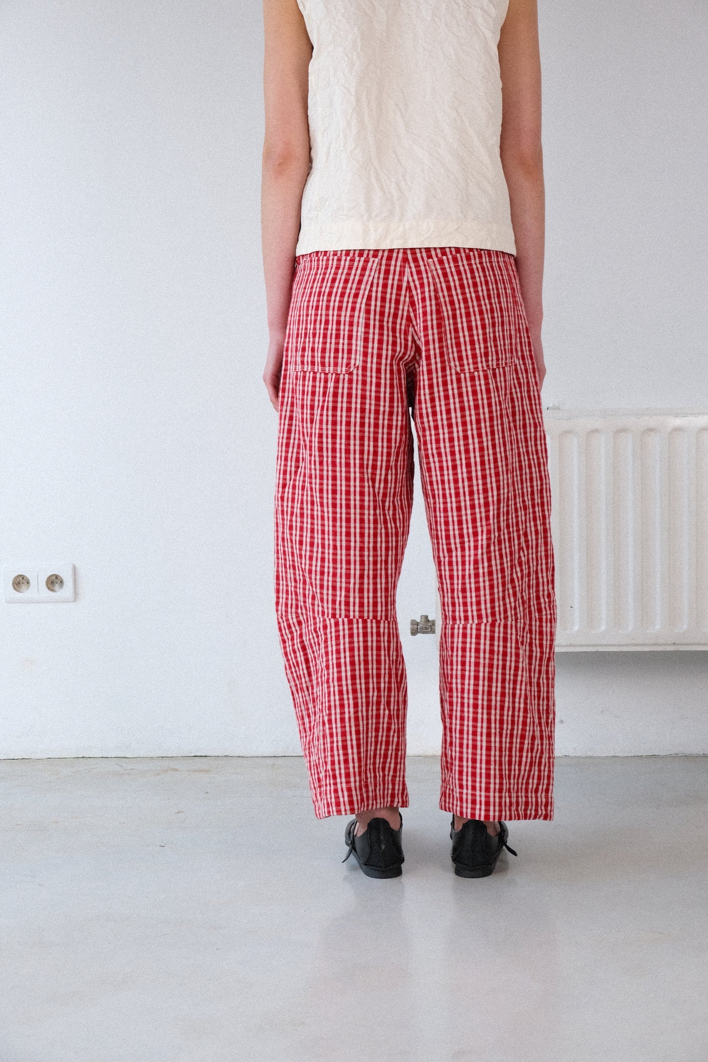 inmo trousers, red kelsch cloth