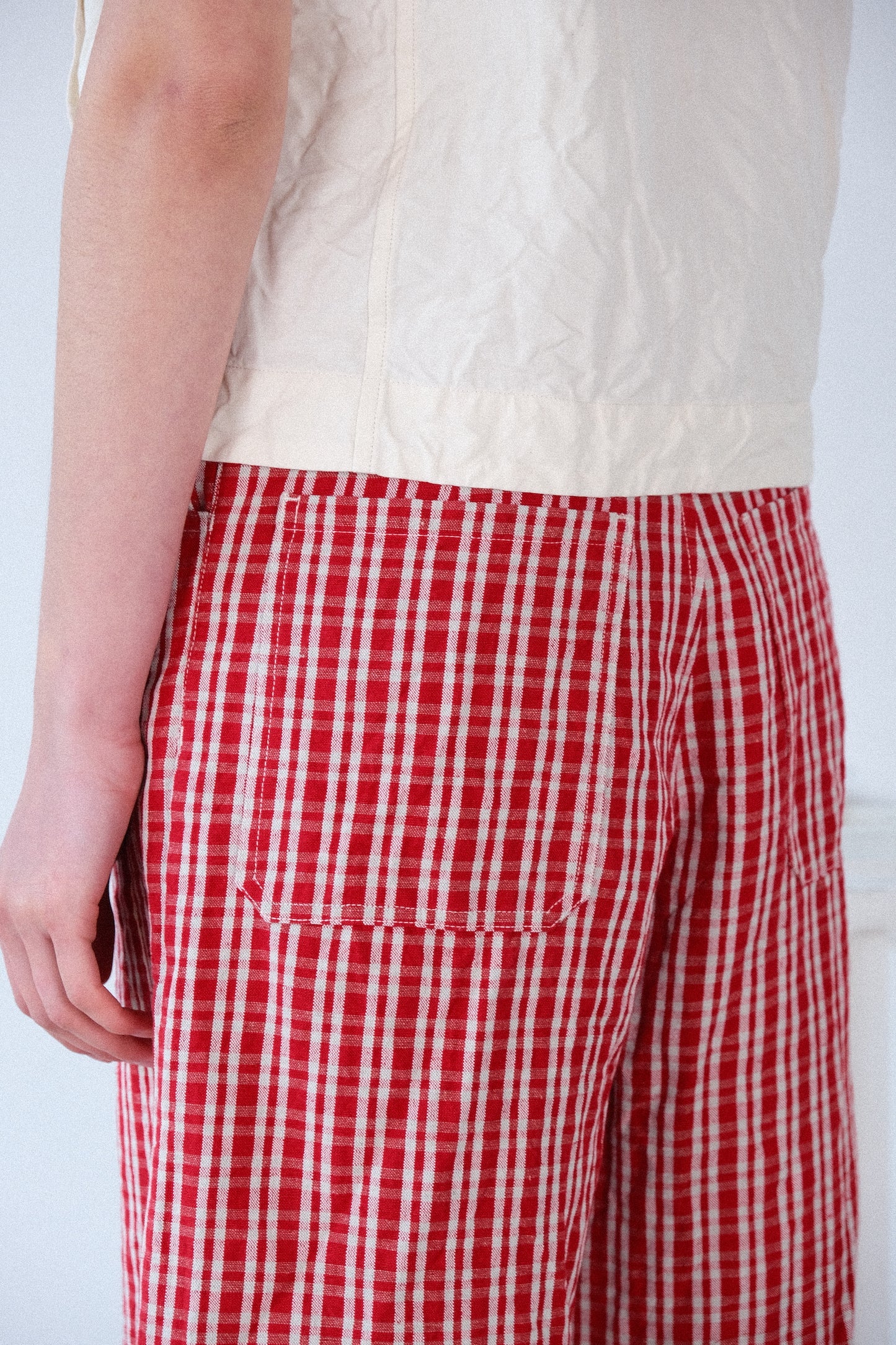 inmo trousers, red kelsch cloth