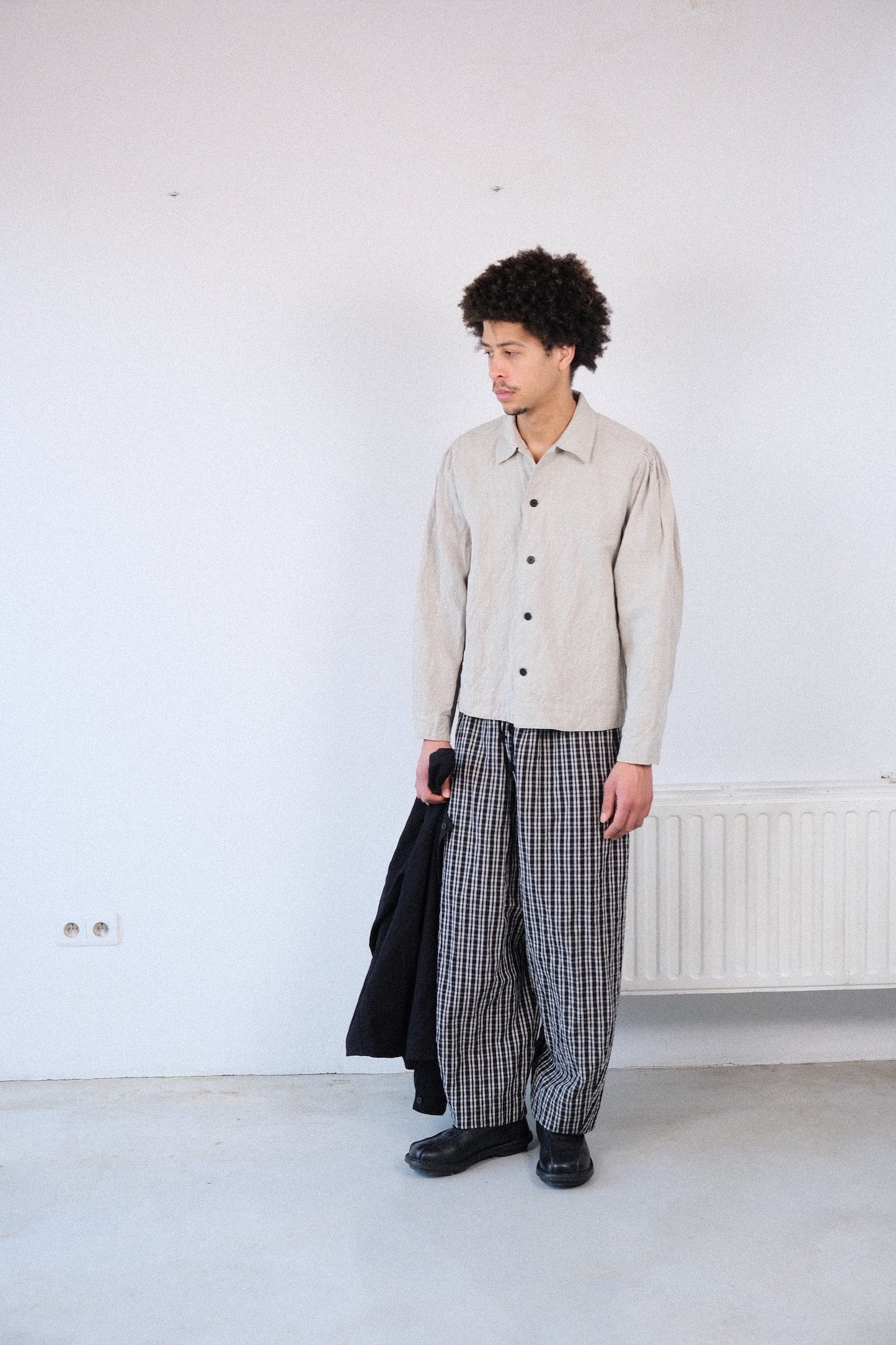 smock ceremony shirt, natural farmers cloth