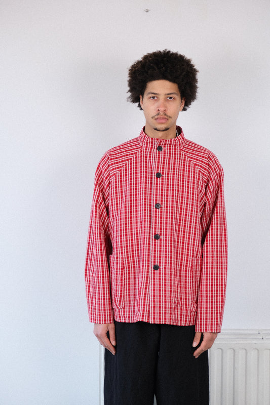 pickers jacket, red kelsch cloth